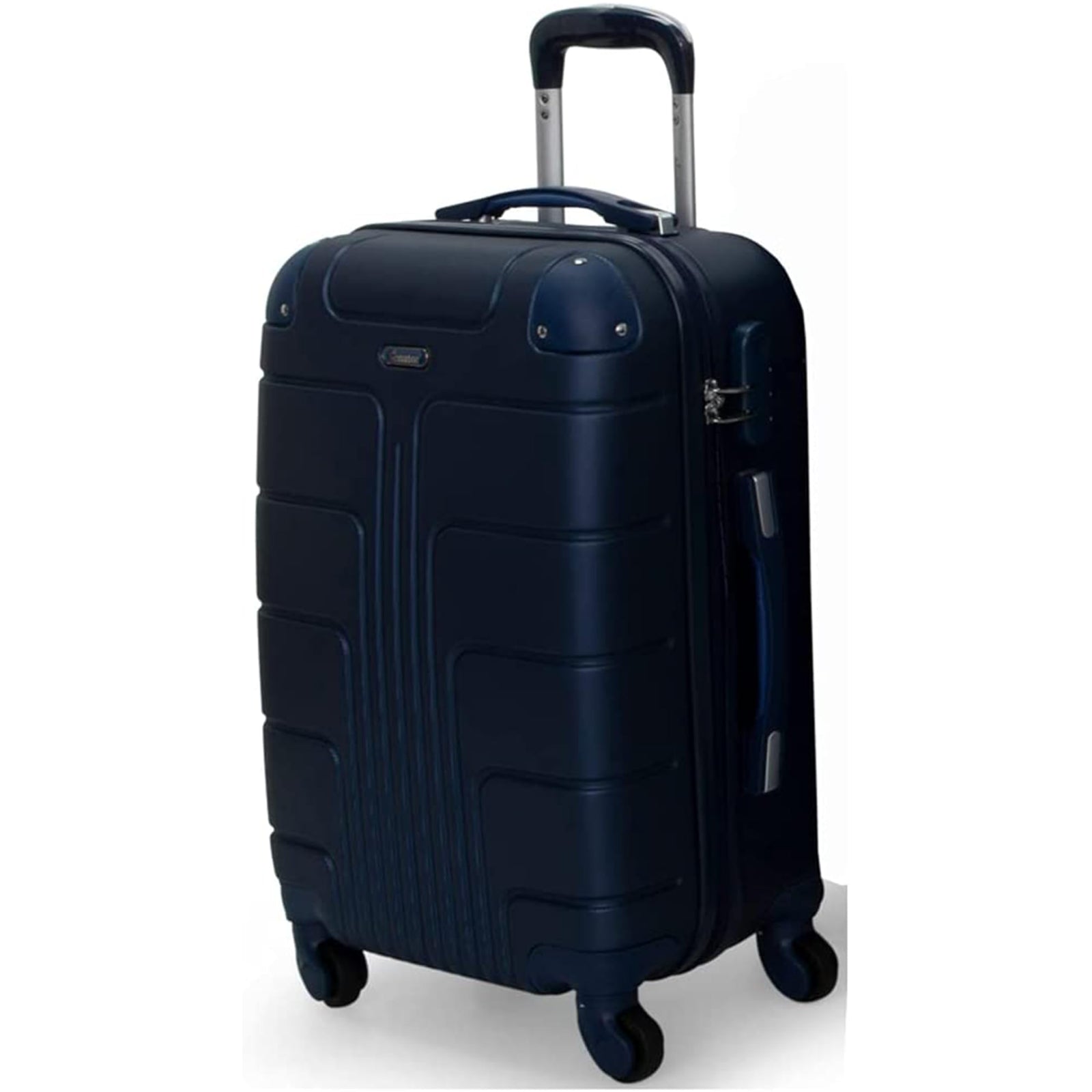 Senator Hard Shell Luggage Set 3-Piece Suit Case on Wheels for Unisex Travel A1012 | ABS Lightweight Hard sided Luggage with Spinner Wheels 4 (Set of 3, Navy Blue)