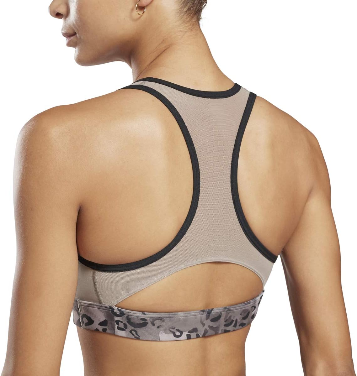 Reebok Brassière femme Modern Safari Lux Racer Padded Medium-Impact Sports, Gris, L