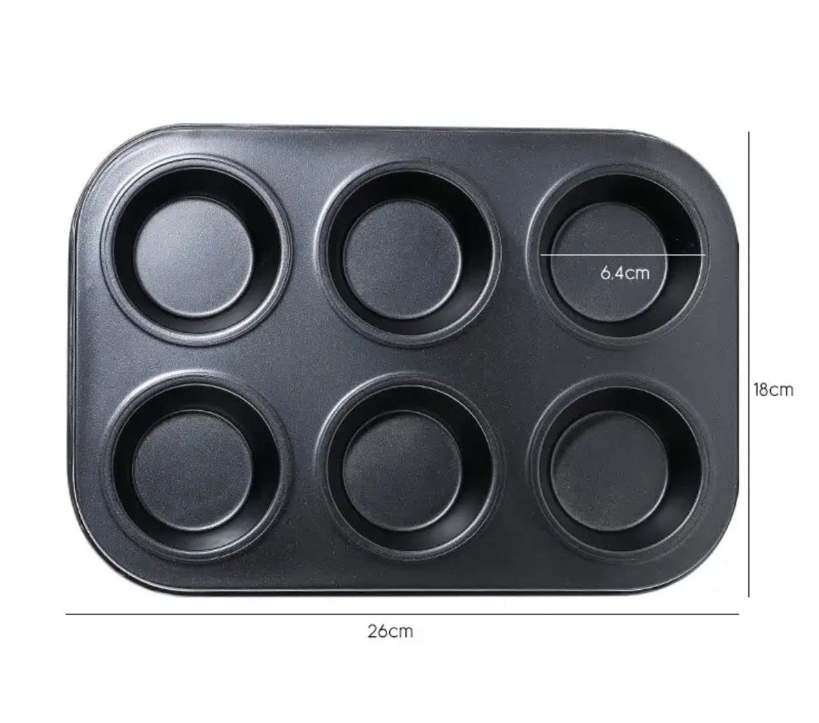 5 Piece Non-Stick Carbon Steel Oven Baking Tray Set Baking Loaf Baking Tray with Pizza Cake Pie Tray - Black