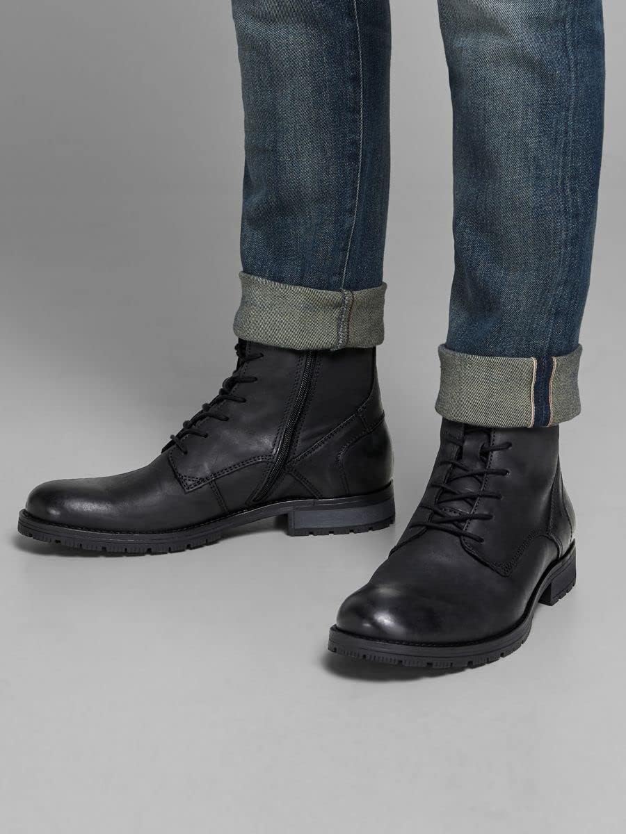 Jack & Jones Orca Leather Anthracite mens Chukka Boots
