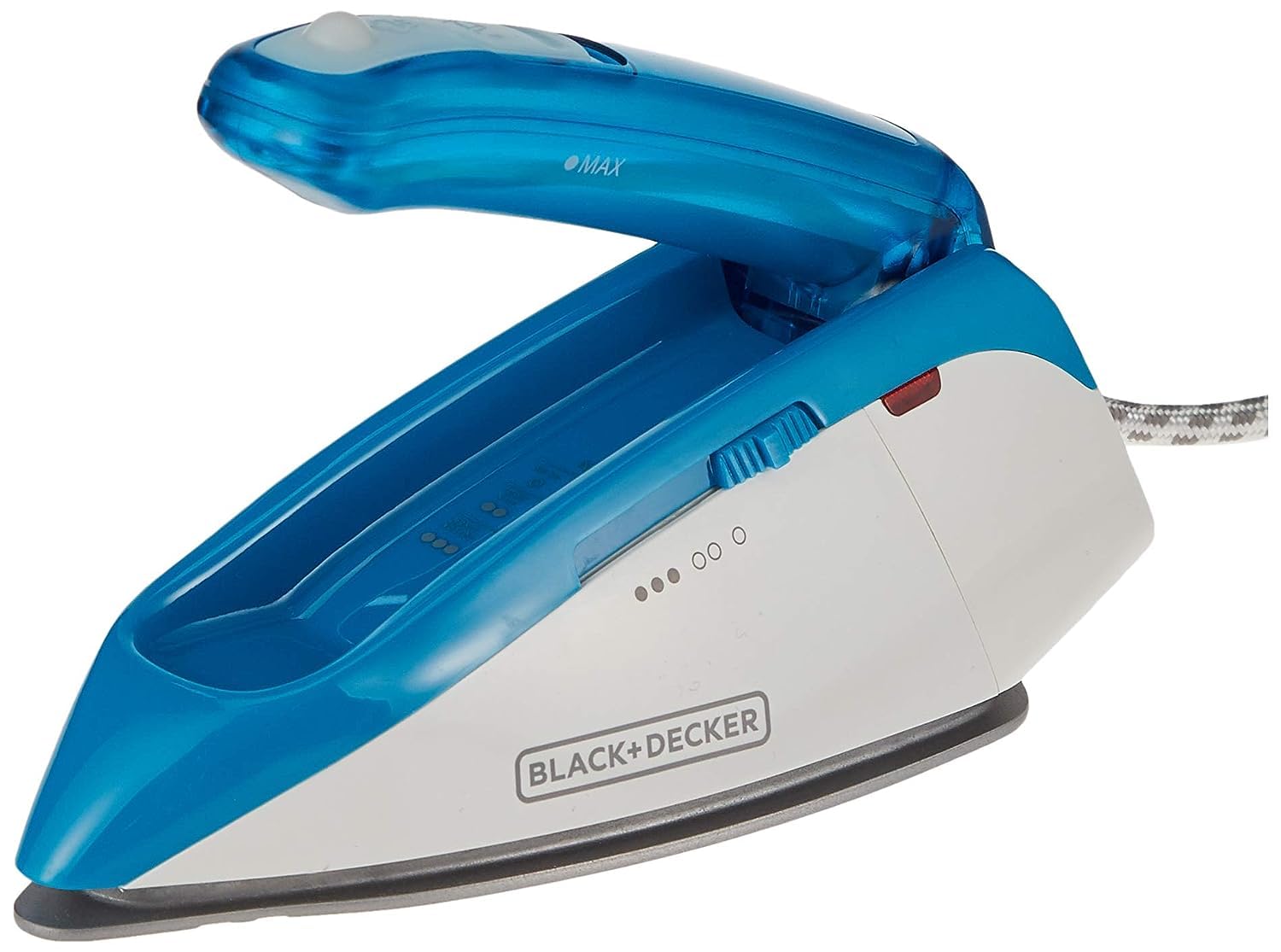 Black & Decker 1085W Dual Voltage Travel Steam Iron, Blue - Ti250-B5,