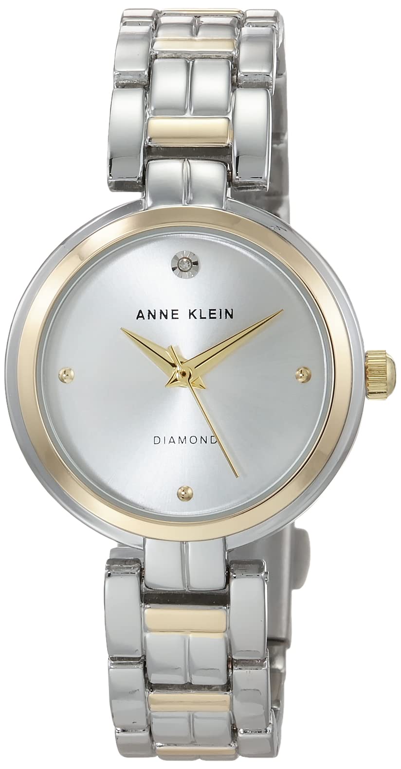 Anne Klein Women's Genuine Diamond Dial Bracelet Watch - Silver