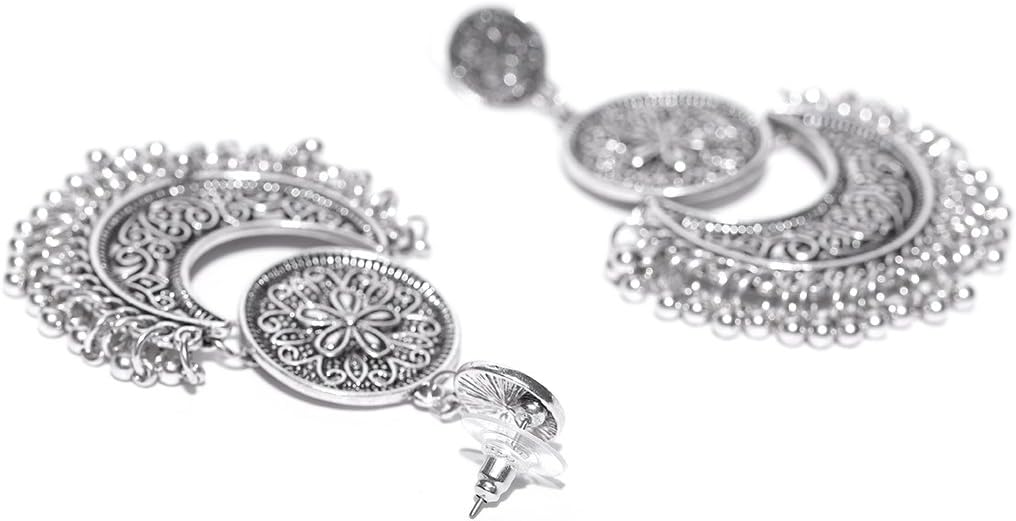 YouBella Jewellery Summer Special Stylish Oxidised Afghani Tribal Fancy Party Wear Earrings for Girls and Women