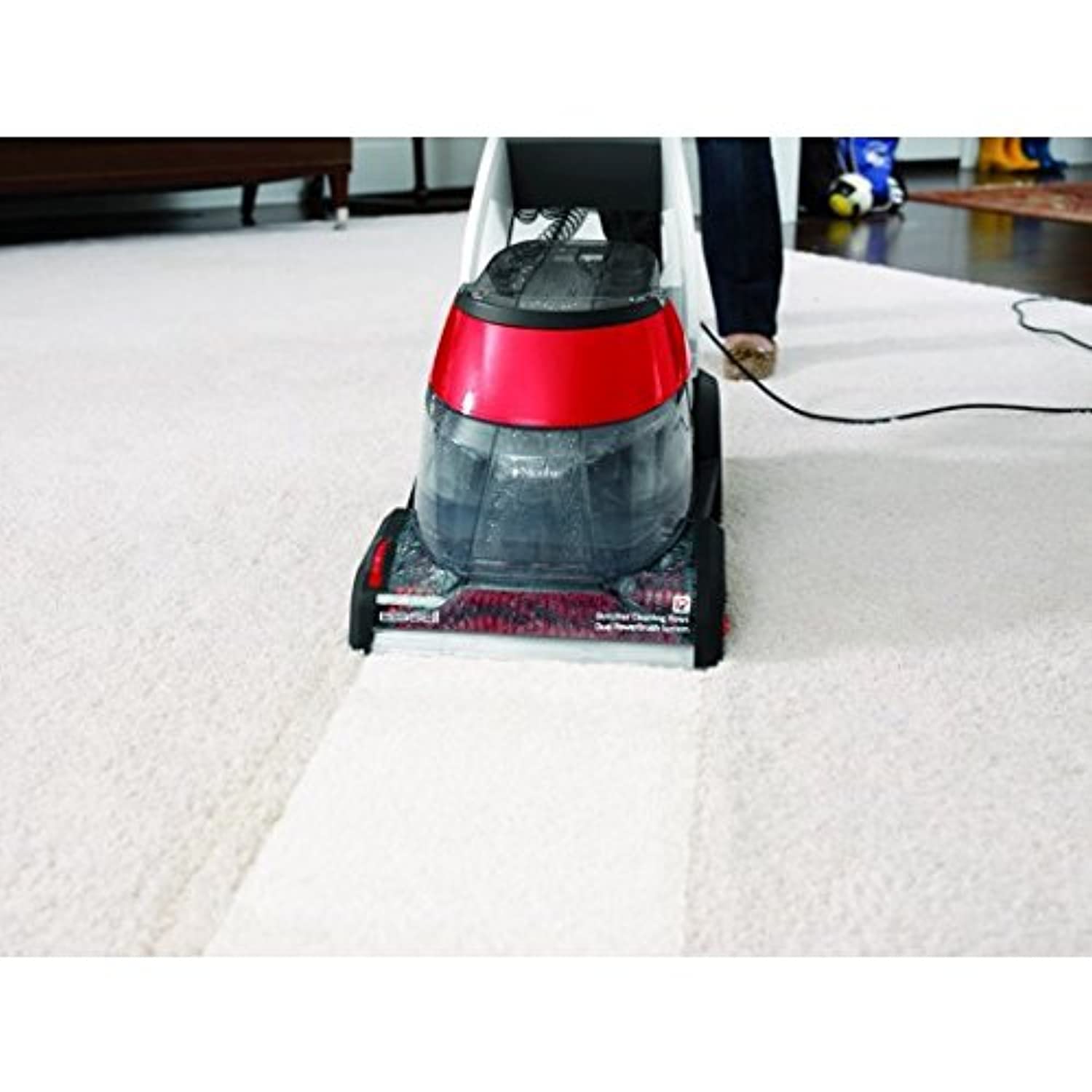 BISSELL | Powerwash Premier Upright Carpet Washer (1456E), Pearl White/Mambo Red