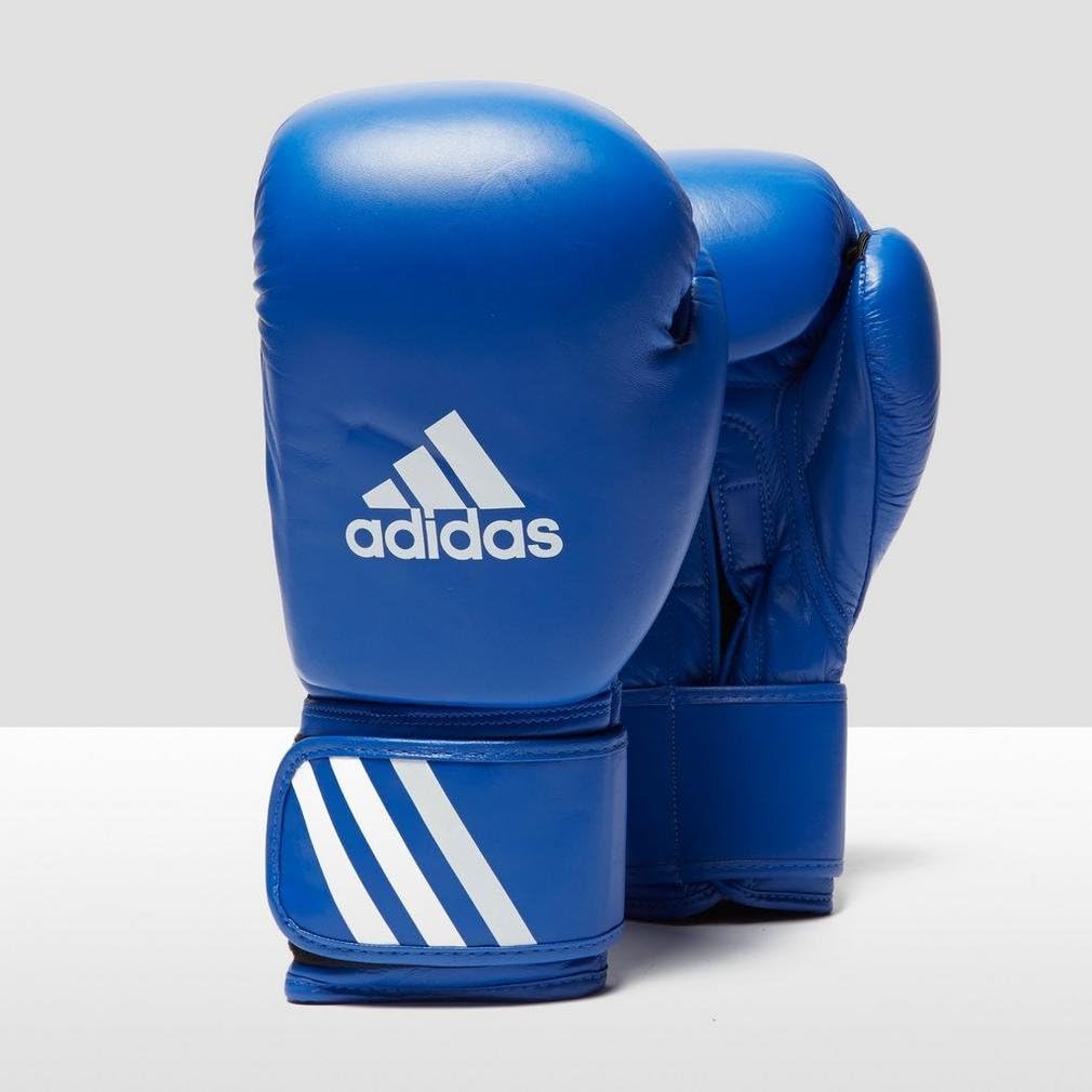 Adidas Aiba Leather Boxing Gloves 10 Oz, Blue