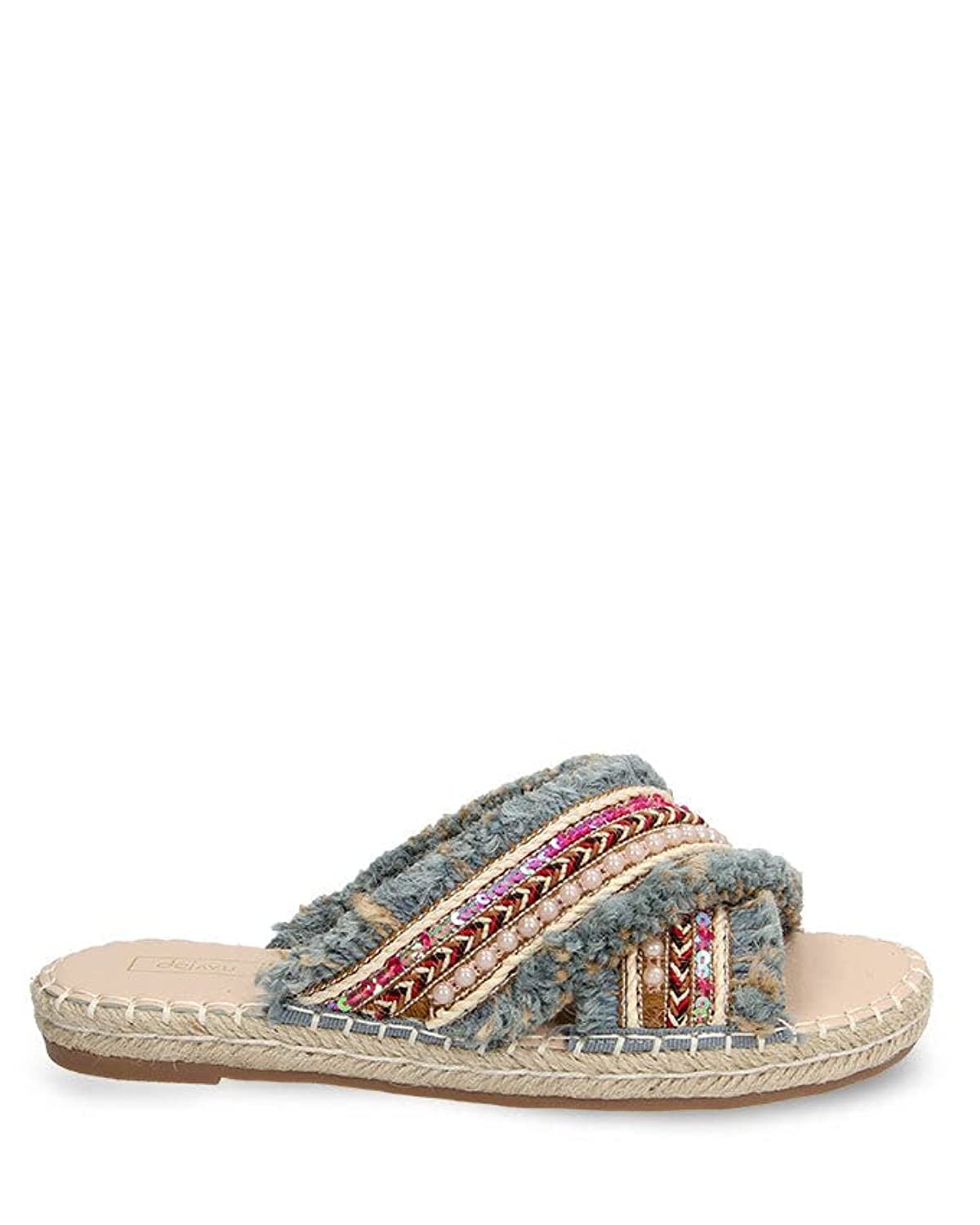 Dejavu X Strapped Espadrille Style Slipper