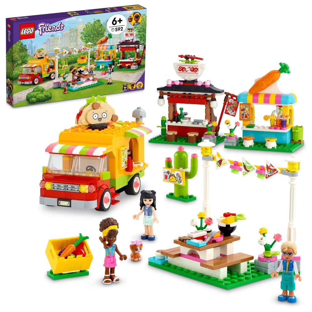 مجموعة بناء سوق الطعام في LEGO Friends 41701 (592 قطعة)