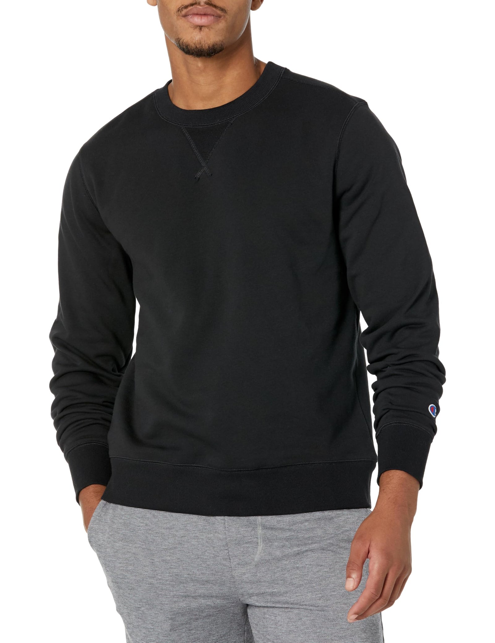 Champion Men's Authentic Originals Sueded Sweatshirt Color: Black