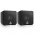 Pyle Home 4” Mini Cube Bookshelf Speakers-Paper Cone Driver, 200 Watt Power, 8 Ohm Impedance, Video Shielding, Home Theater Application and Audio Stereo Surround Sound System - 1 Pair -PCB4BK (Black)