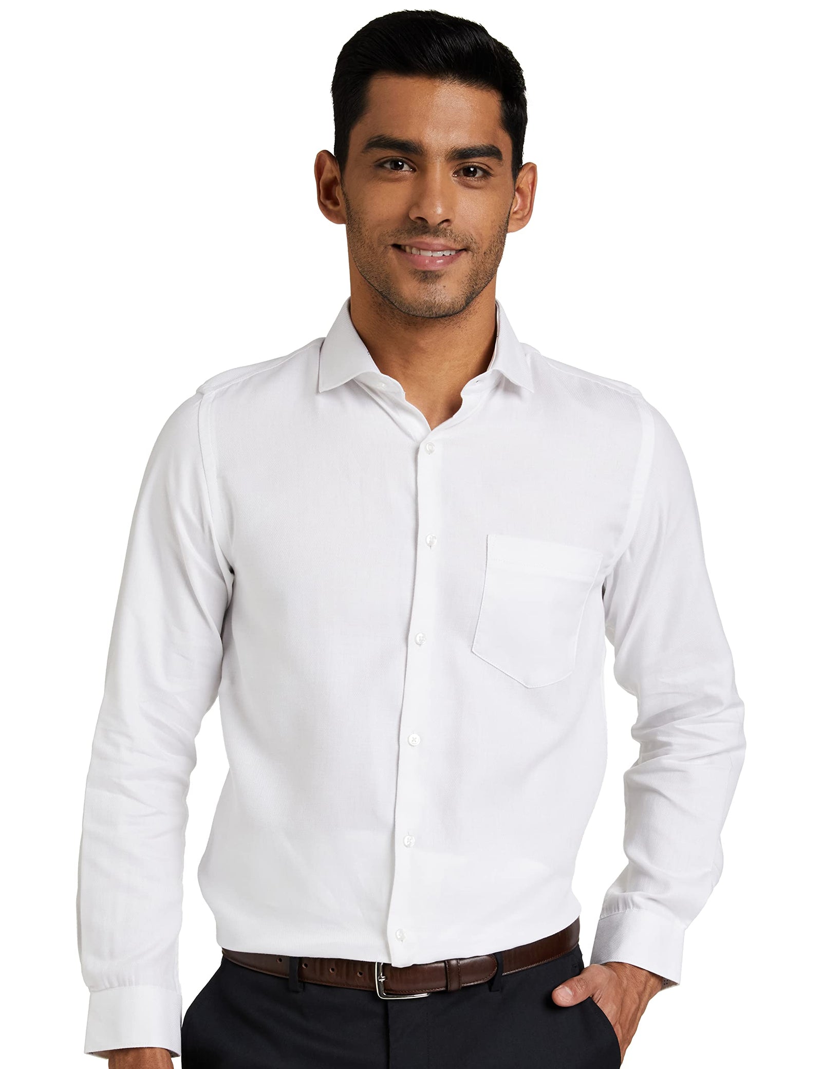 Diverse Men's Solid Slim Fit Cotton Formal Shirt