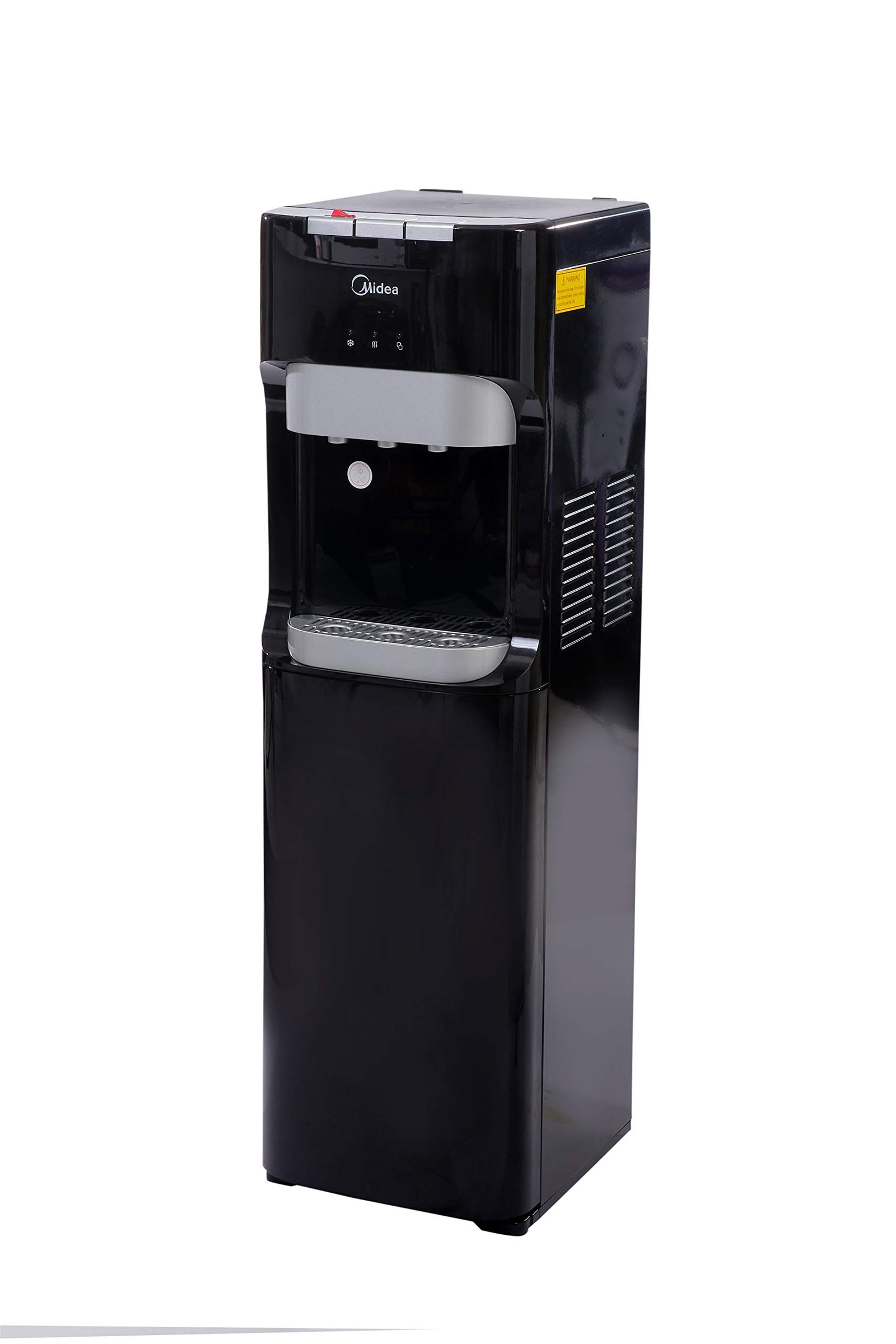 Midea Water Dispenser, Bottom Loading, Hot Cold And Ambient Temperature, Ice Cold Technology, Empty Bottle Indicator, Floor Standing, Child Safety lock, Best for Home, Office & Pantry, Black, YL1633S