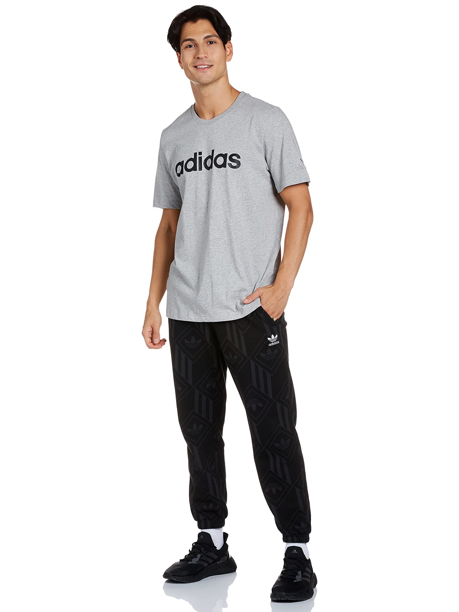 adidas mens Essentials Embroidered Linear Logo TShirt