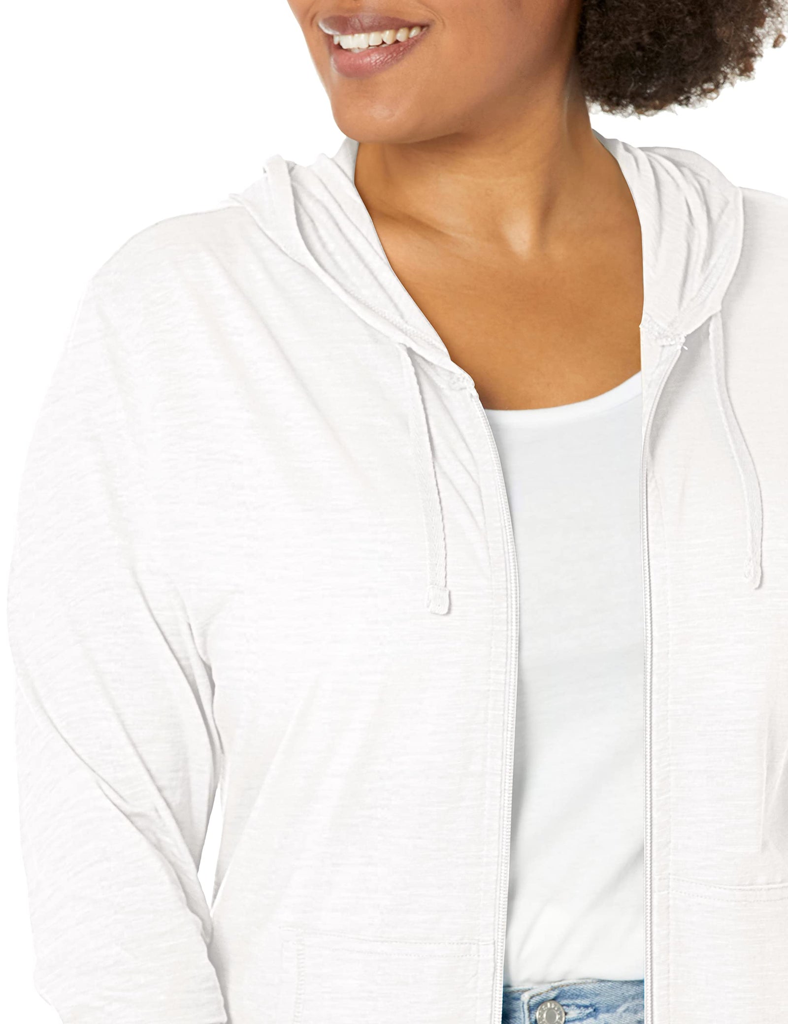 Hanes Women's Jersey Full Zip Hoodie