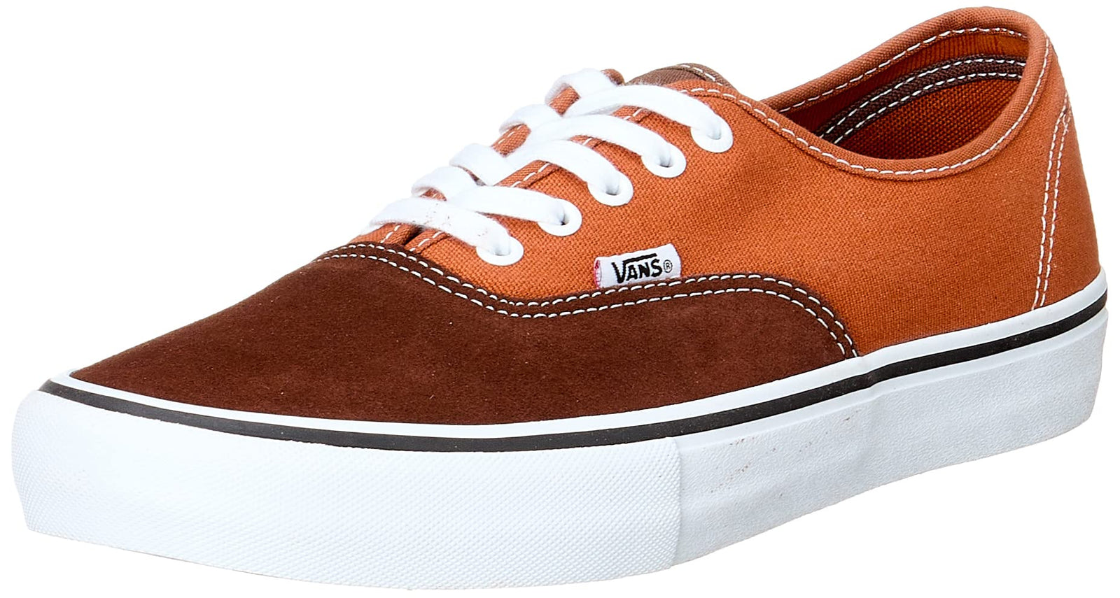 Vans Authentic Pro Potting Mixed-Media Contrast Sole Lace-up Sneakers for Men