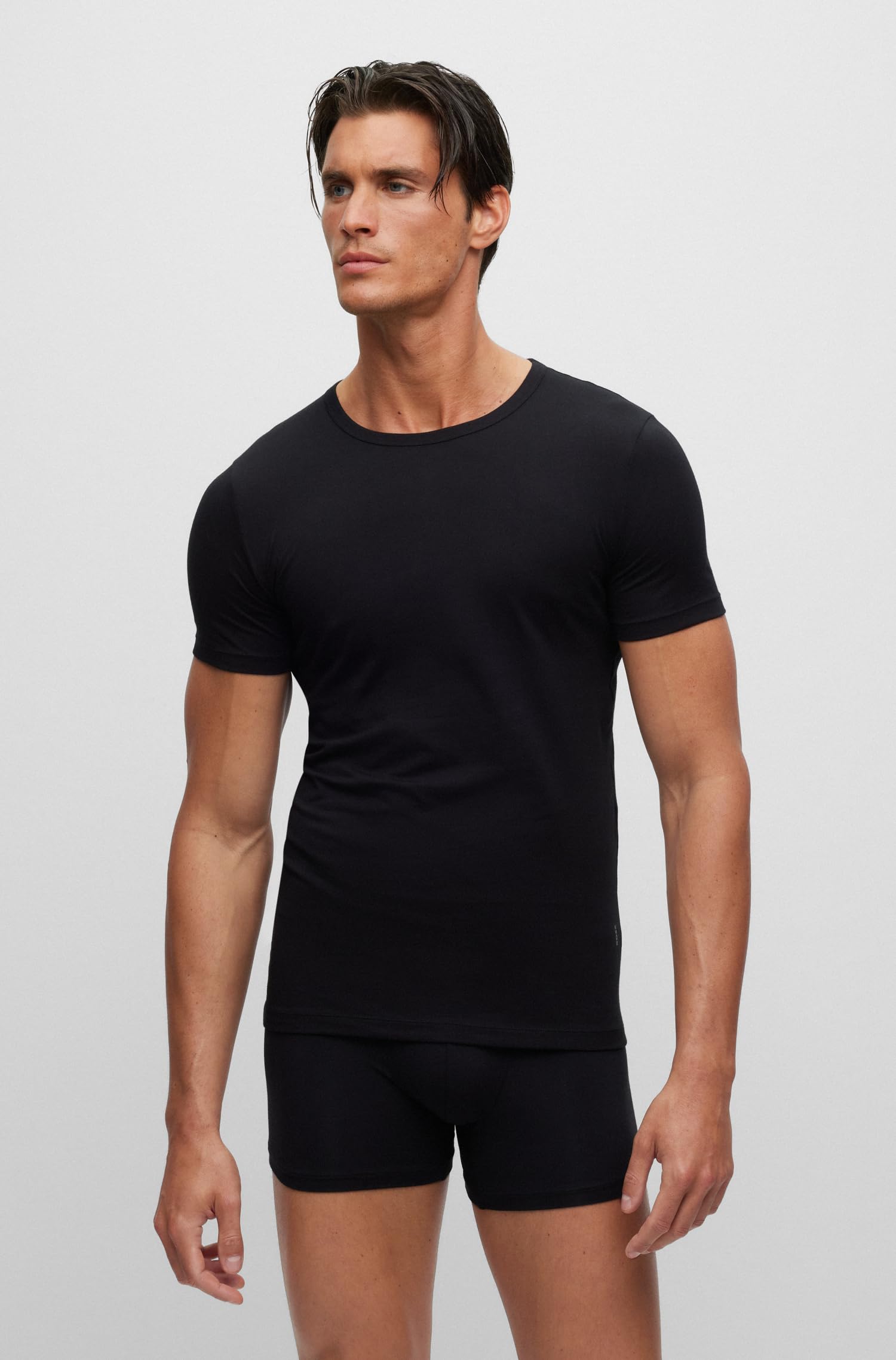 Hugo Boss Men's 2-Pack Round Neck Cotton Stretch T-Shirts