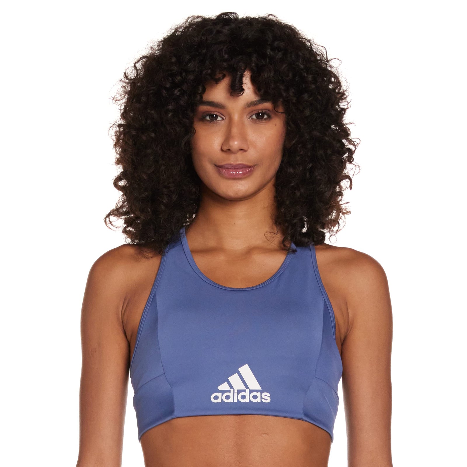 adidas Women's Aeroready Designed 2 Move Logo Padded Sports Workout Bra - Light Support