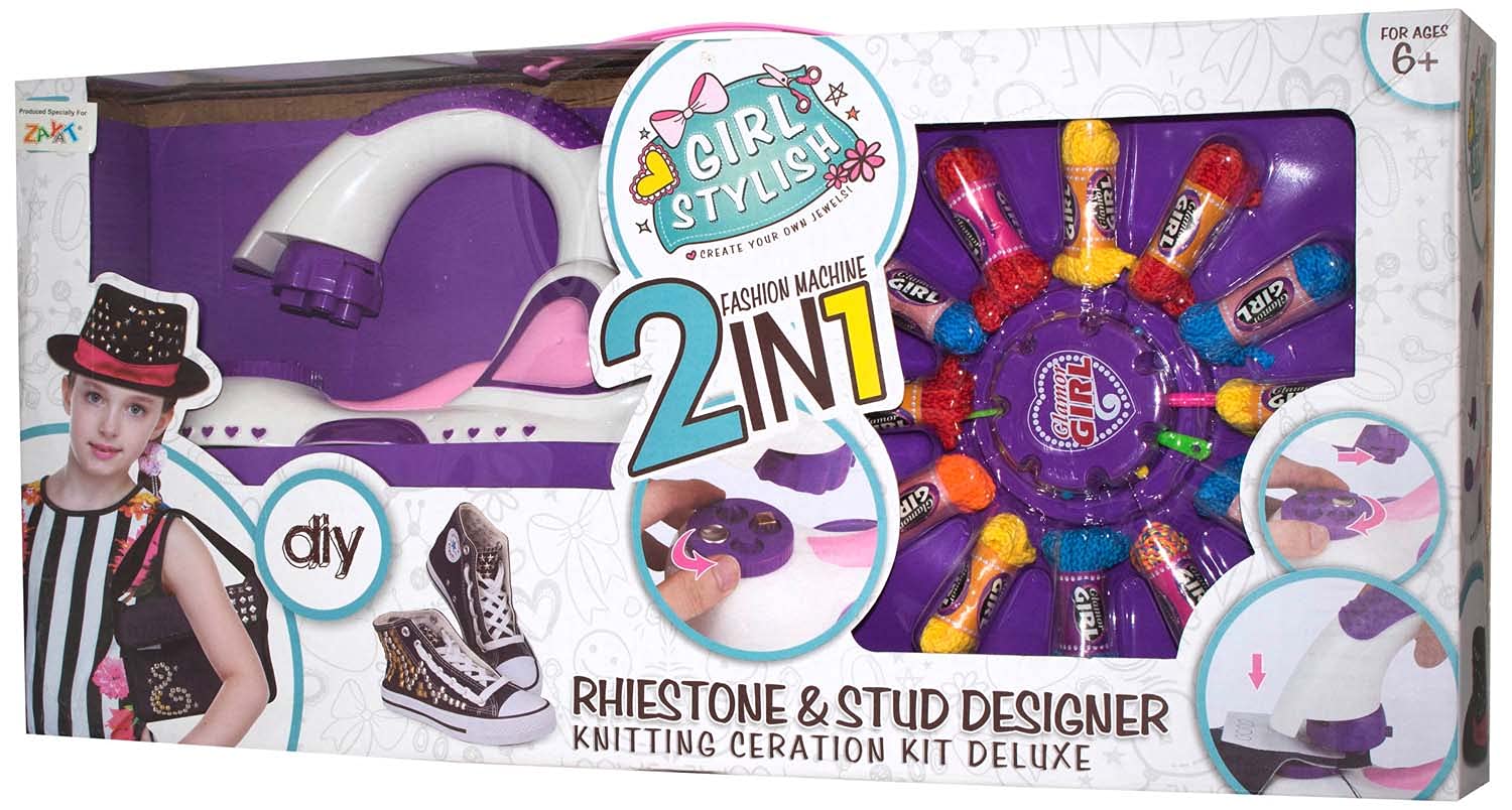 Zayat Girl Stylish 2 in 1 Fashion Machine Toy - Multi Color