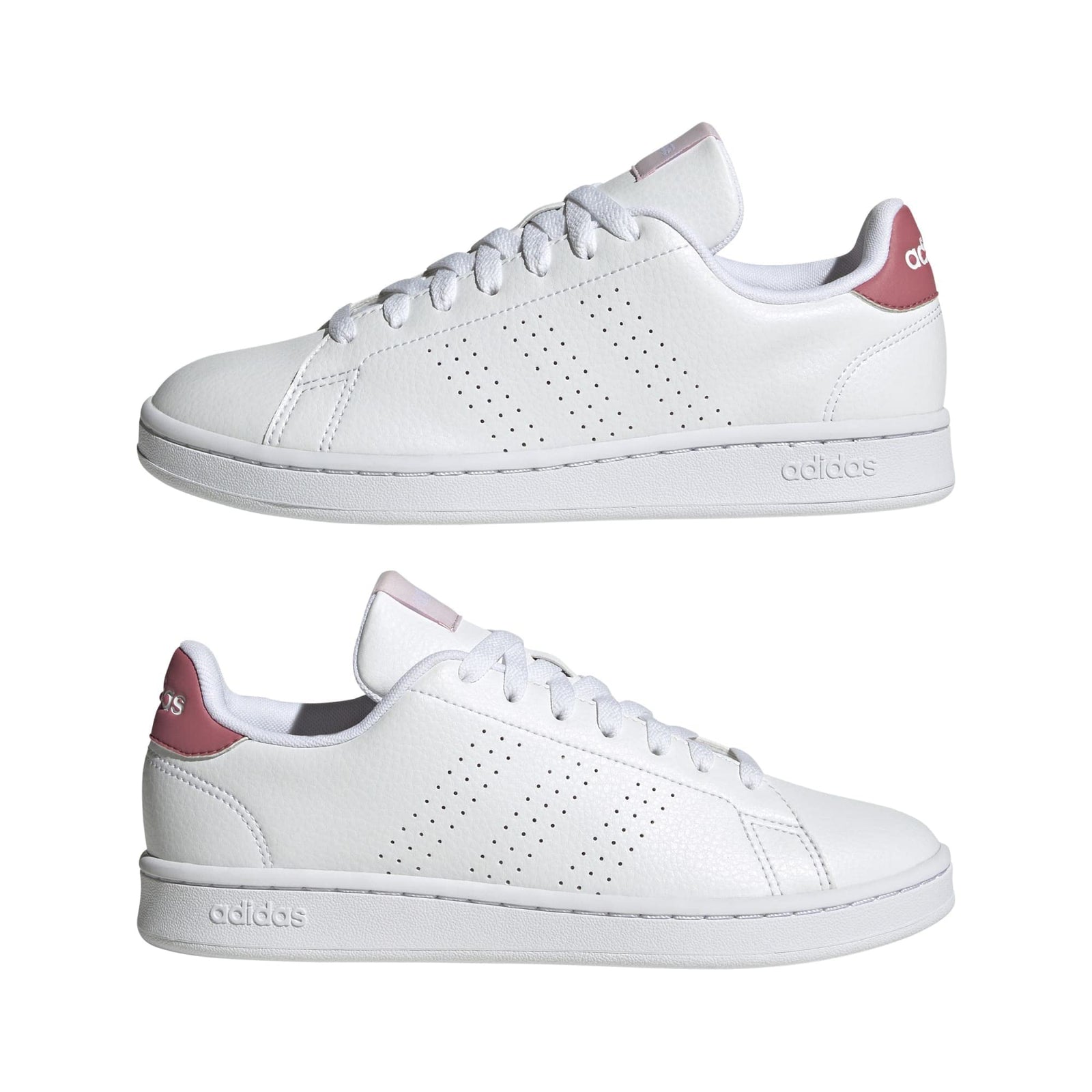 adidas ADVANTAGE FTWWHT/FTWWHT/LINGRN HR0321 TENNIS SHOES for Women Women Sneakers