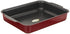 Grandeur aluminium 27x33 cm rectangular oven tray - made in turkey maroon and black