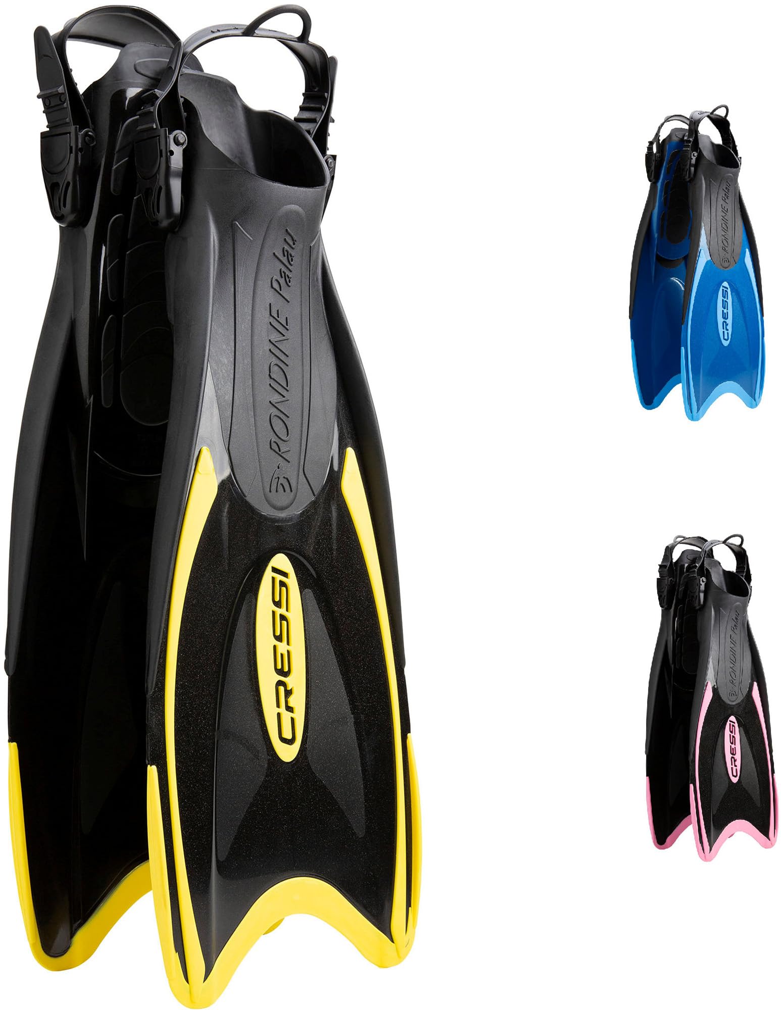 Cressi Palau Fins - Adult and Child Adjustable Diving, Apnea and Snorkelling Flippers Fins