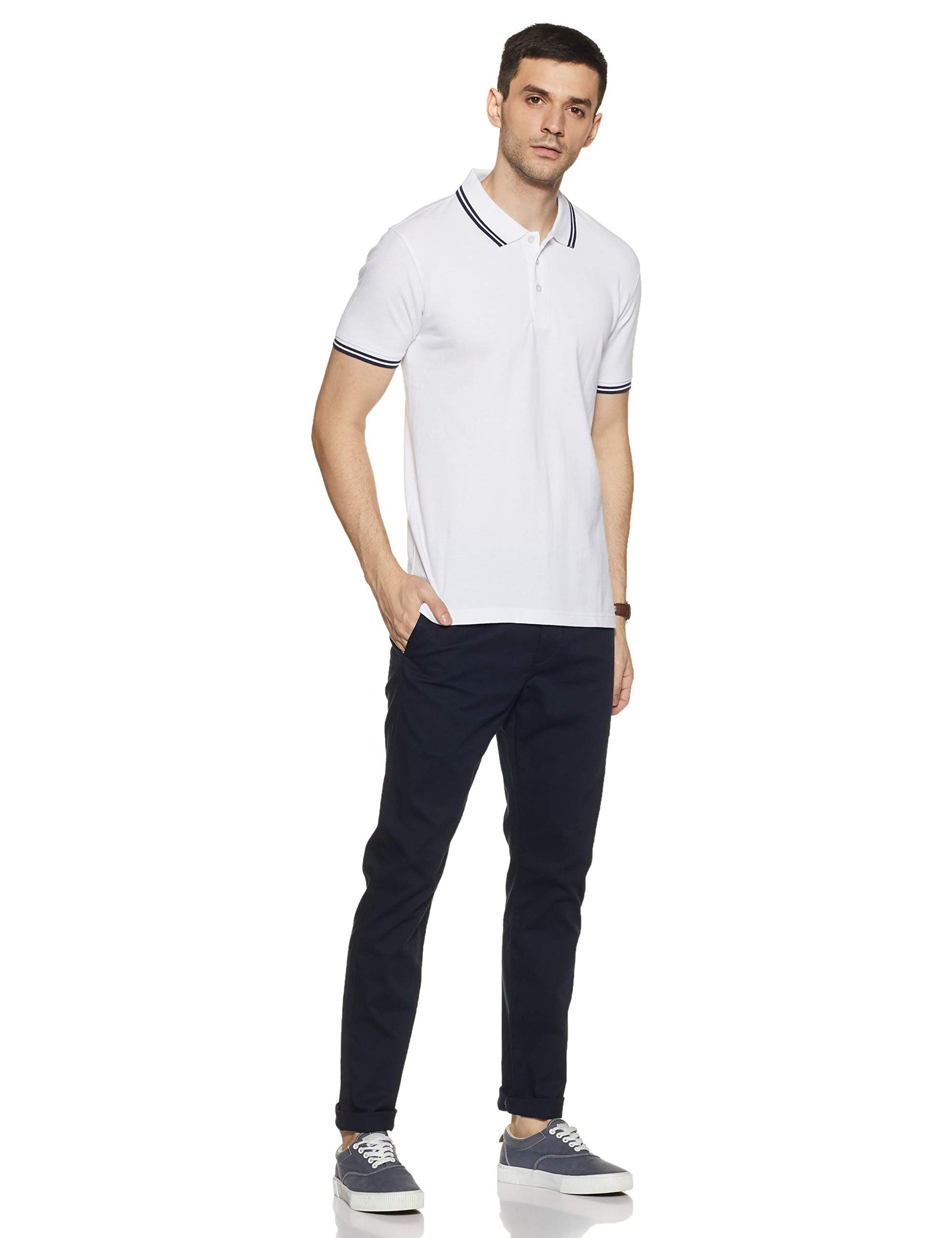 Amazon Brand - Symbol Men's Solid Regular Fit Polo (CT-Single)