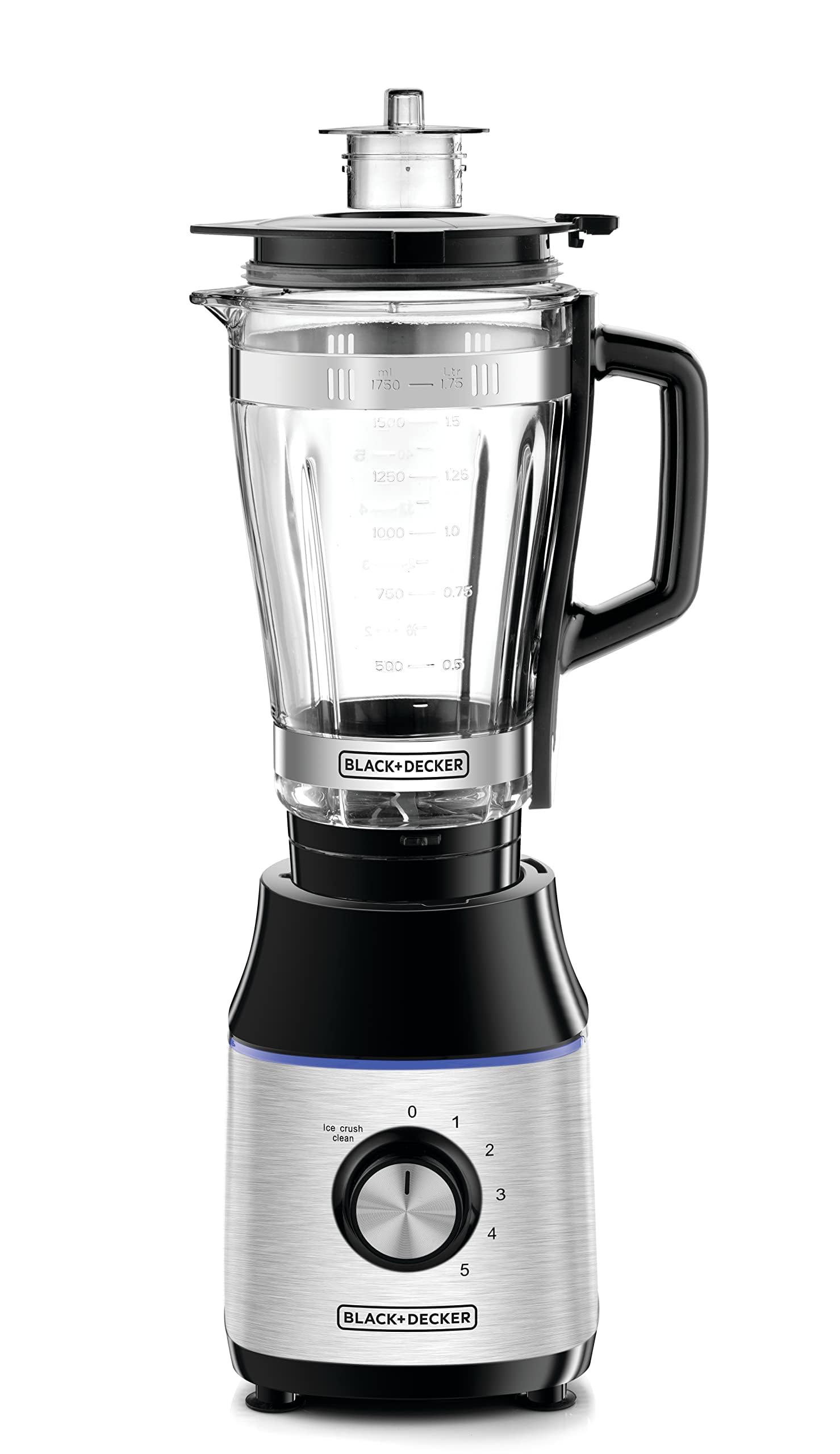 Black & Decker 700W High Speed Premium Blender with Glass Jar Black/Silver BX650G-B5