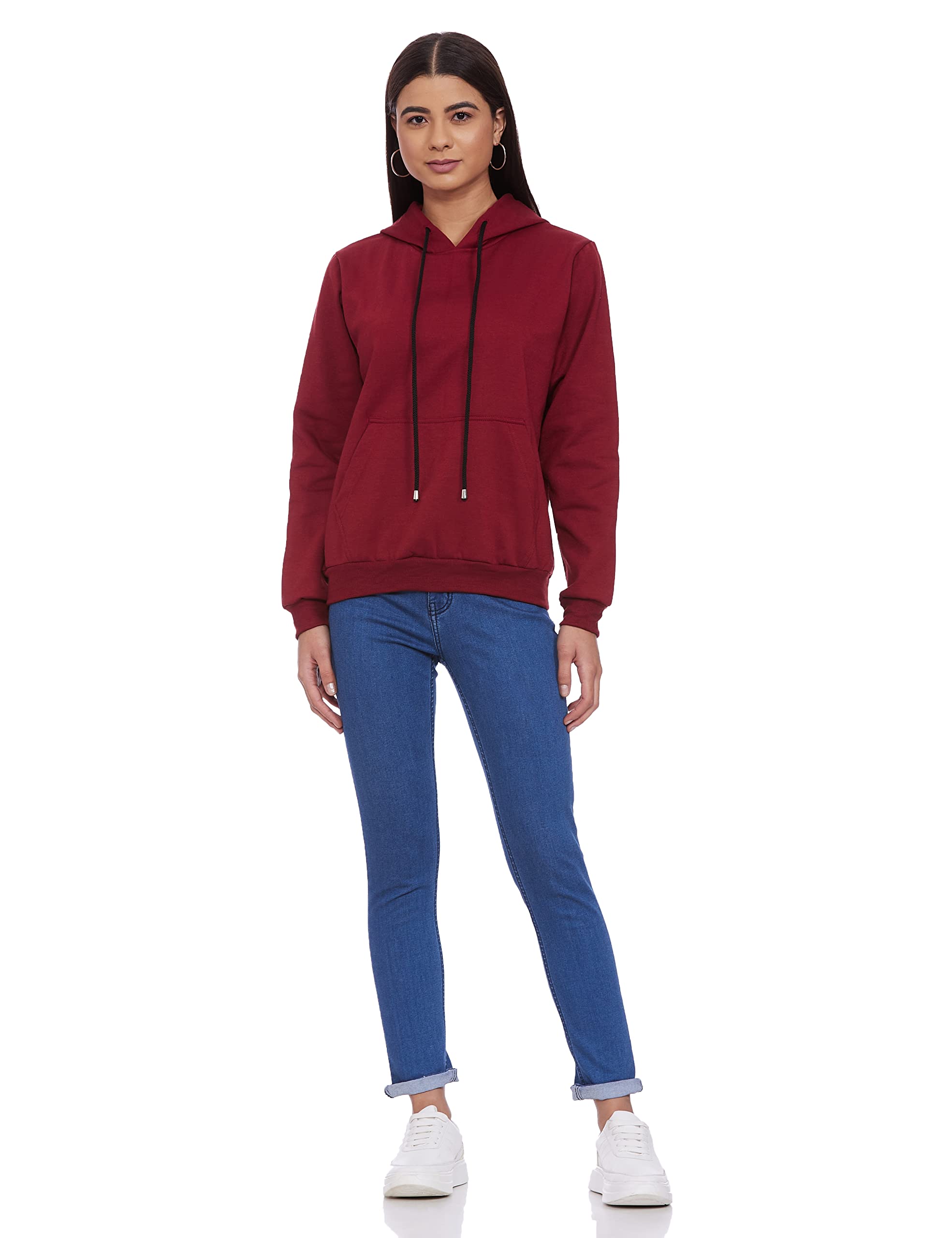 Styleville.in Women's Hoodie With Draw String And Kangaroo Pocket