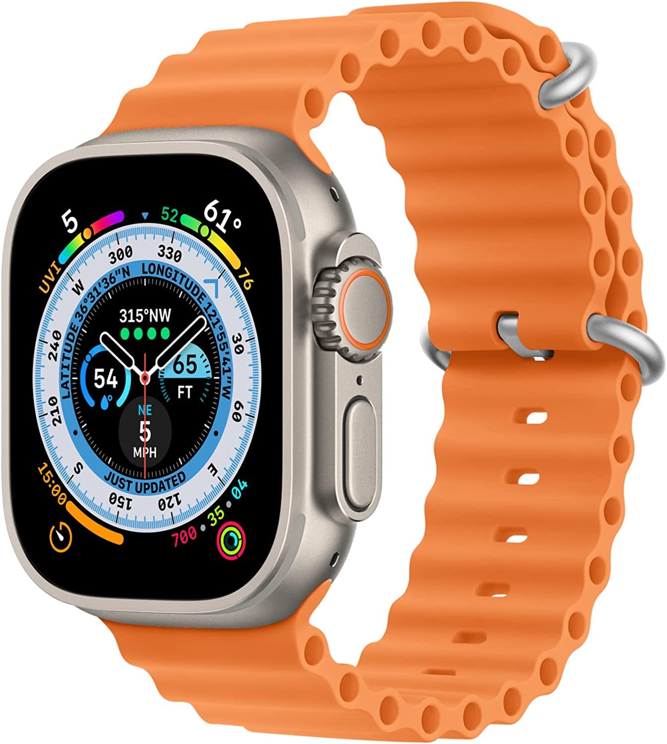 Dado Silicone Hole Wavy Strap Compatible with Apple watch series 8 | 8 Ultra | 7 | 6 | 5 | 4 | 3 | SE