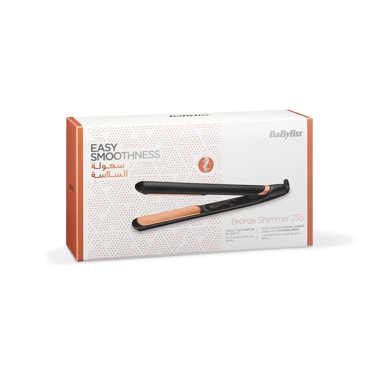 Babyliss ST598E Straightener 28 mm Bronze 235 C Ceramic, Black