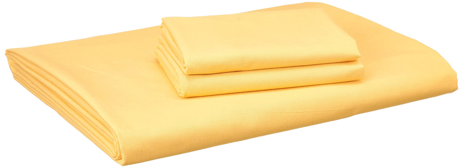 NICE HOME Fitting Bed Sheet Set - 2 Pillow Cases and 1 Bed Sheet - Size 100x200cm Yellow