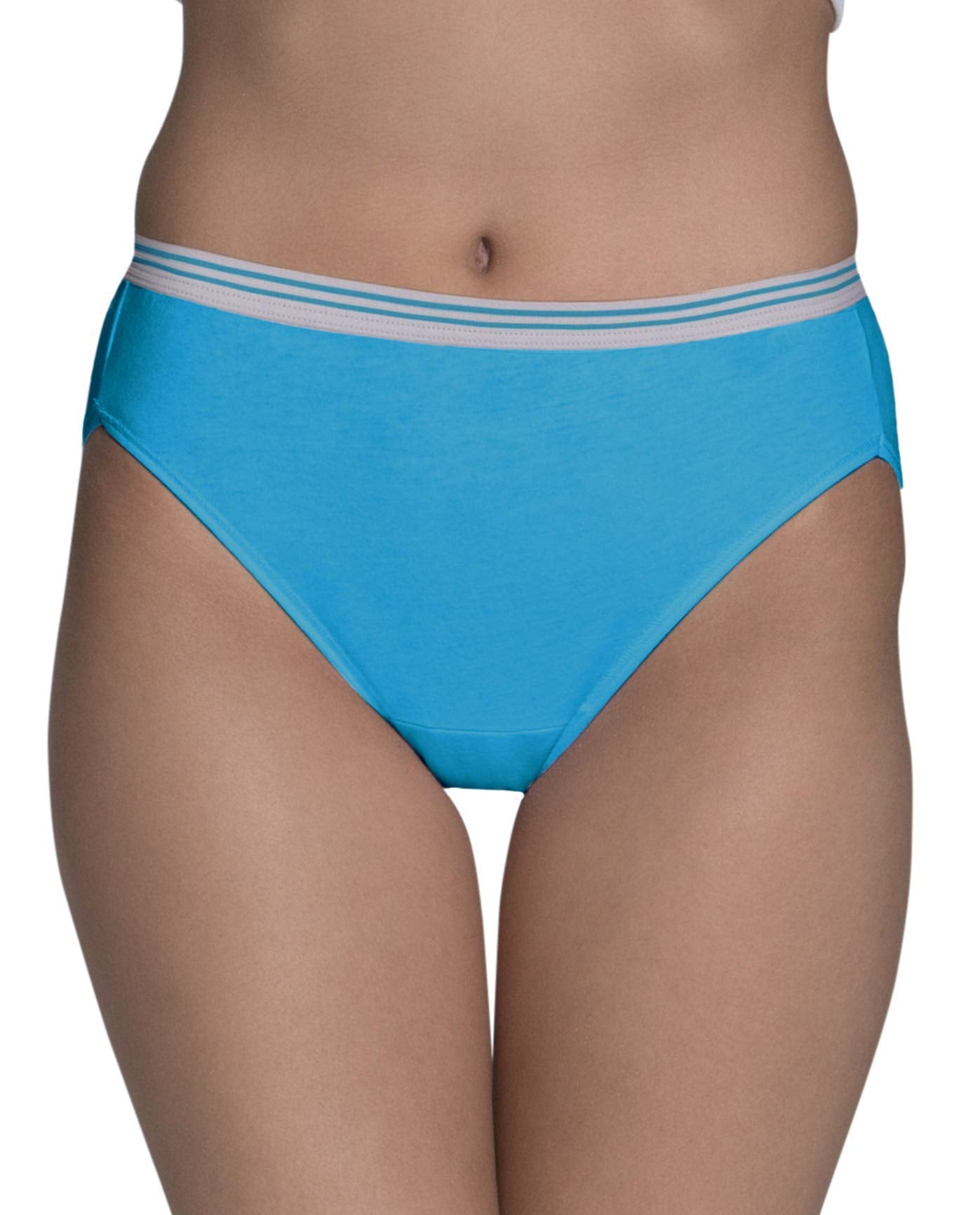 Fruit of the Loom Women's Tag Free Cotton Hi Cut Panties (Regular & Plus Size)