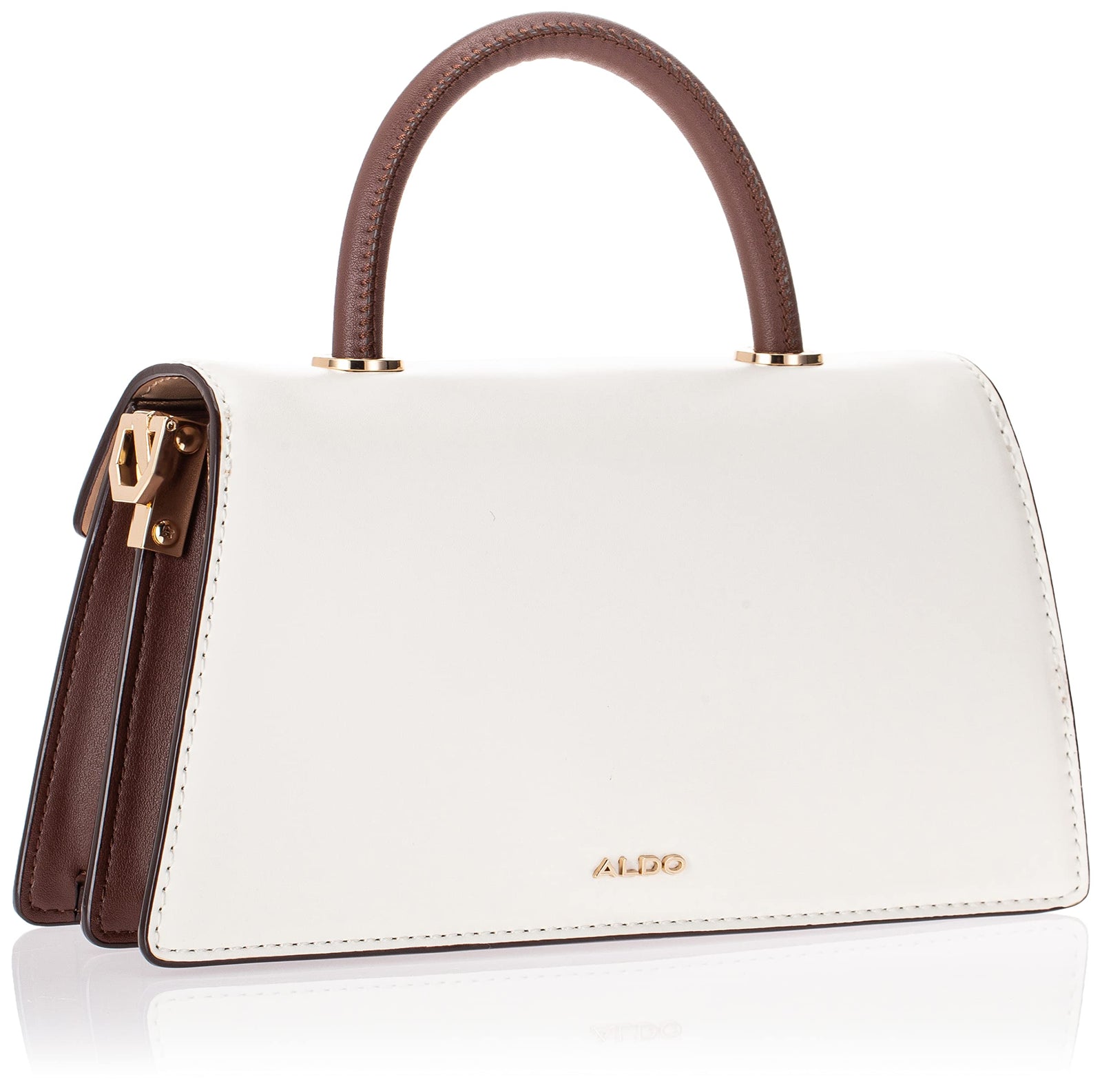 ALDO womens THIRARWEN Nude Combo With Lt. Gold Hardware SYNTHETIC SMOOTH TOP HANDLE