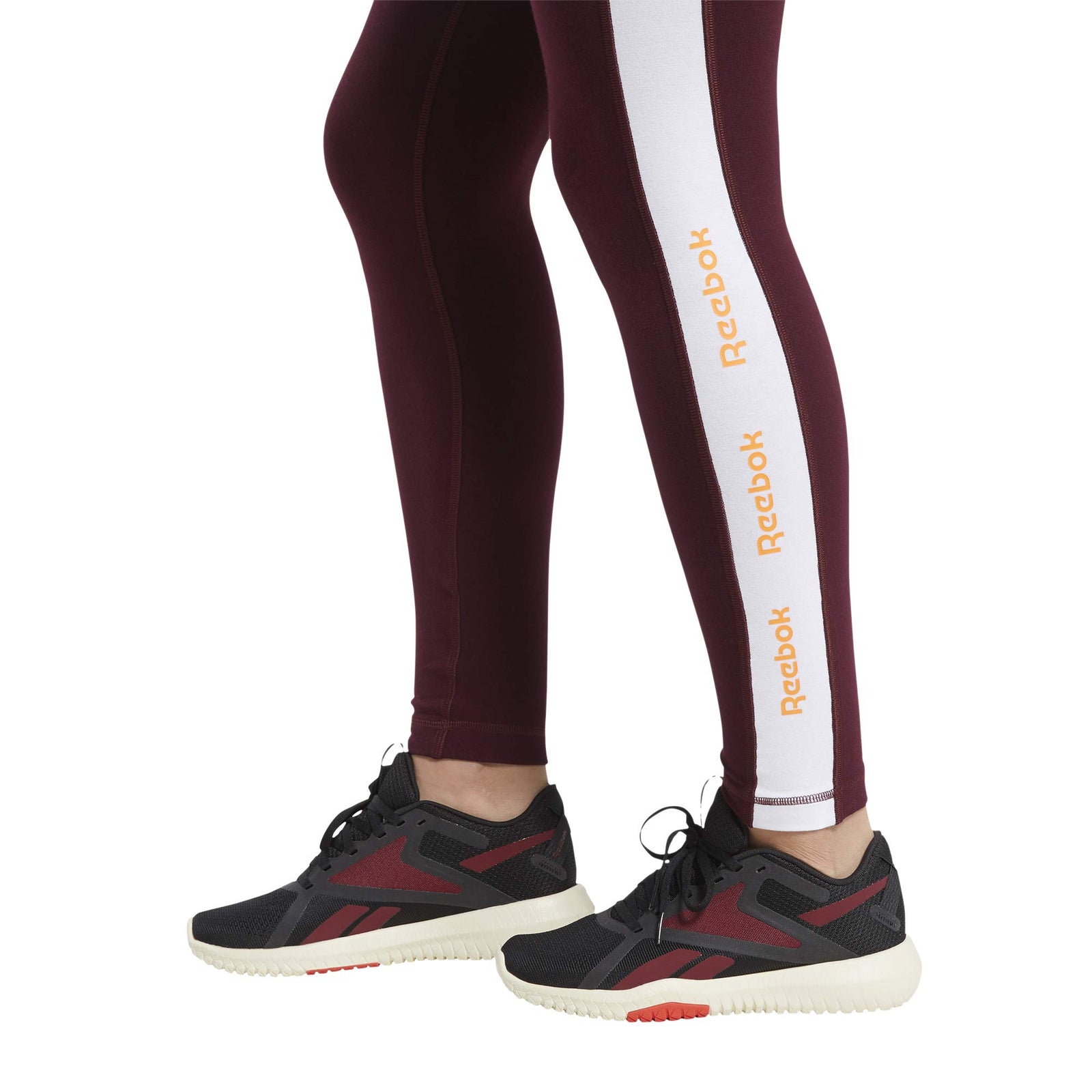 Reebok Women's Training Essentials Linear Logo Leggings - Red, XS