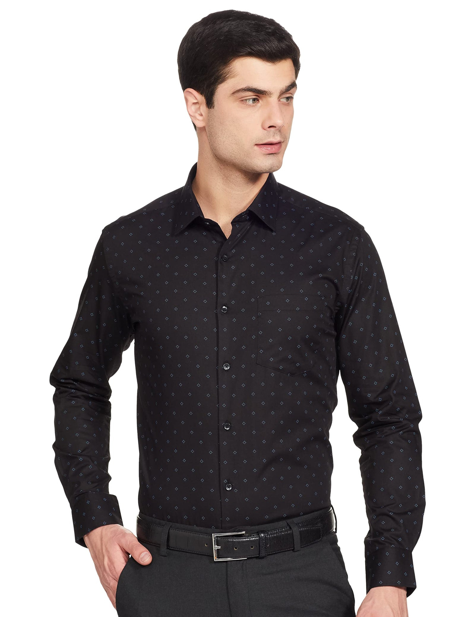 Diverse Men Printed Regular Fit Cotton Formal Shirt (DCMFF01Rc15L40-3033B)