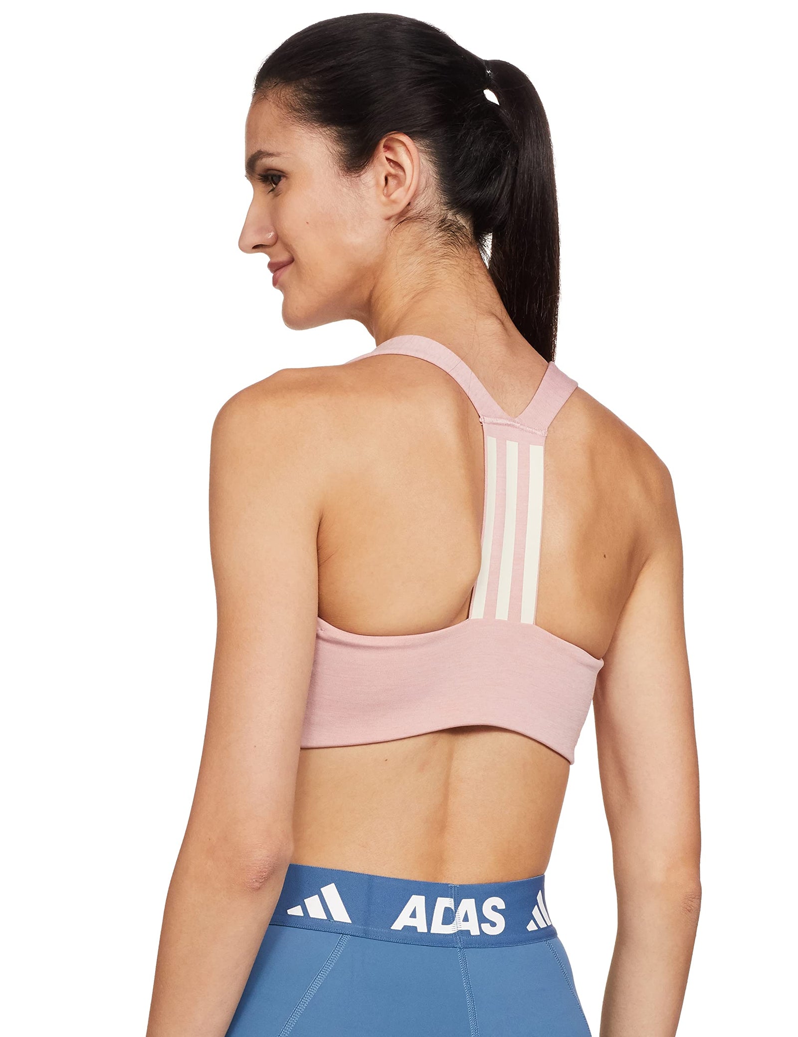 Adidas Women's Trn Ms Bttr 3S Sports Bra (Hc5373-Sac, Wonder Mauve, Sac)