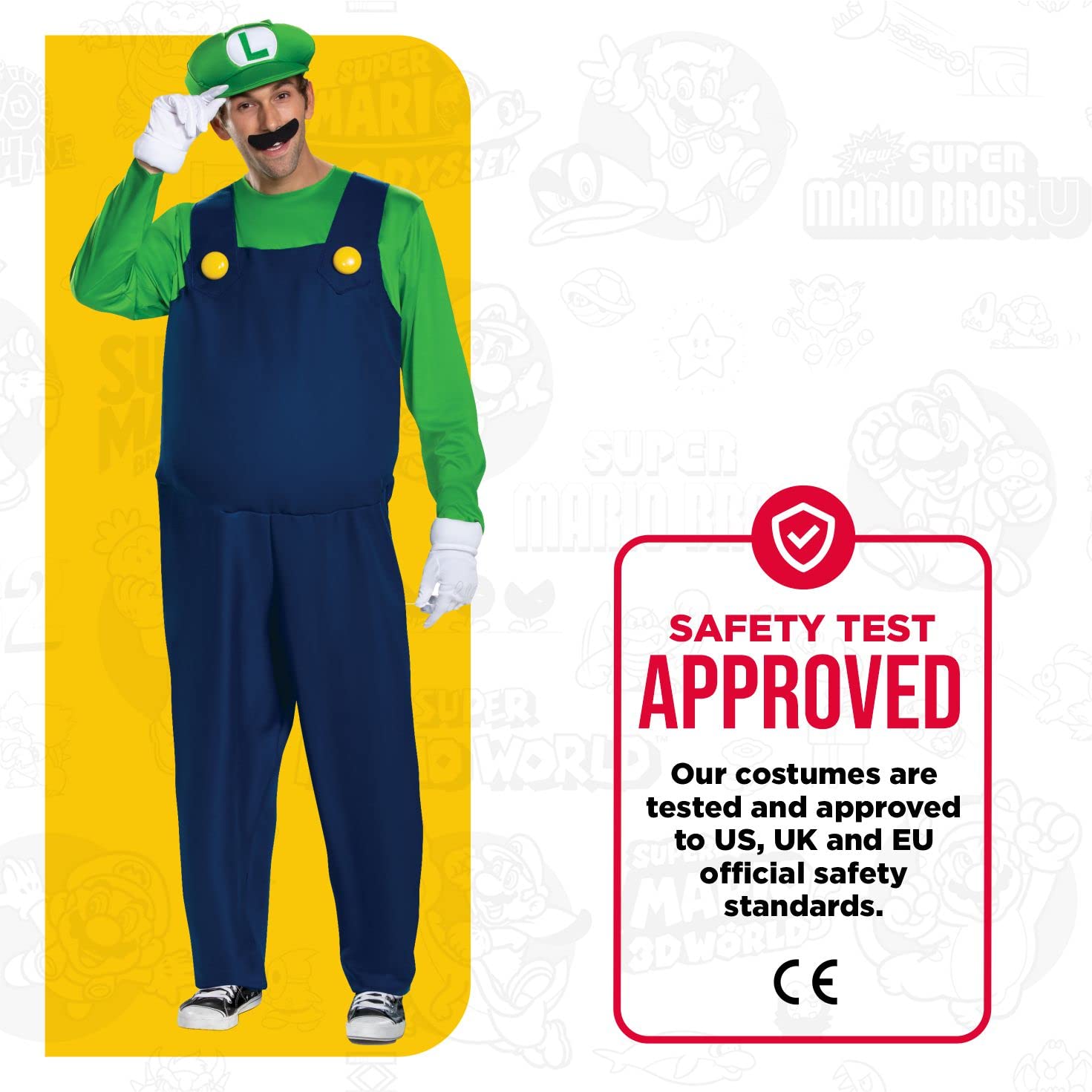 Disguise mens Luigi Deluxe Adult Costume Adult Sized Costumes (pack of 1)