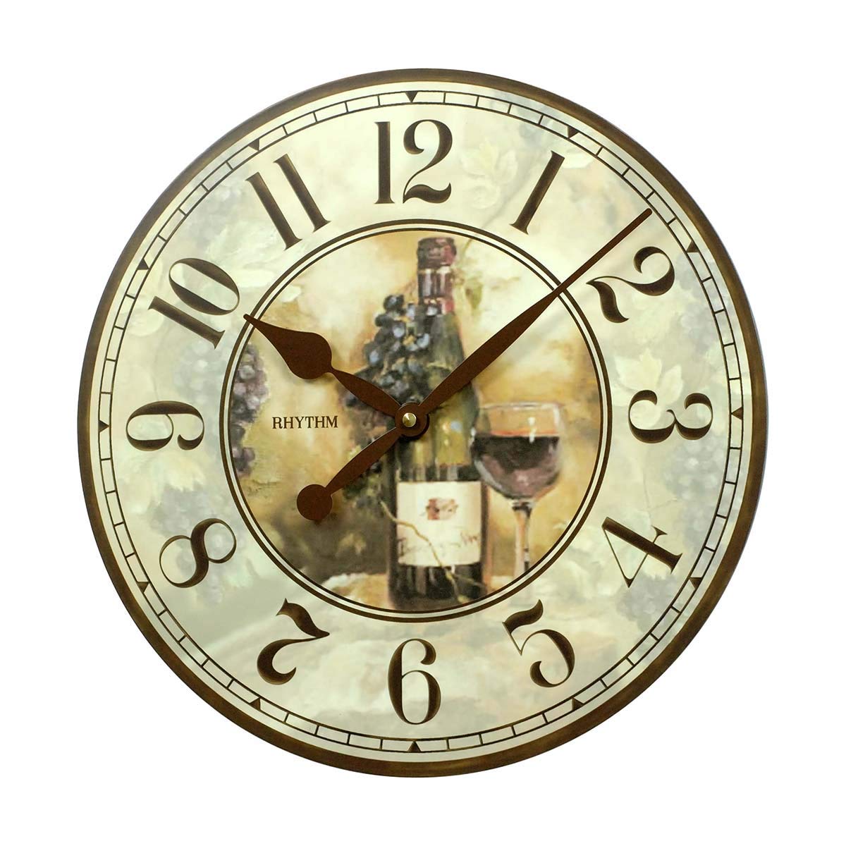 RHYTHM CMG283NR06 Analog Wall Clock, Brown