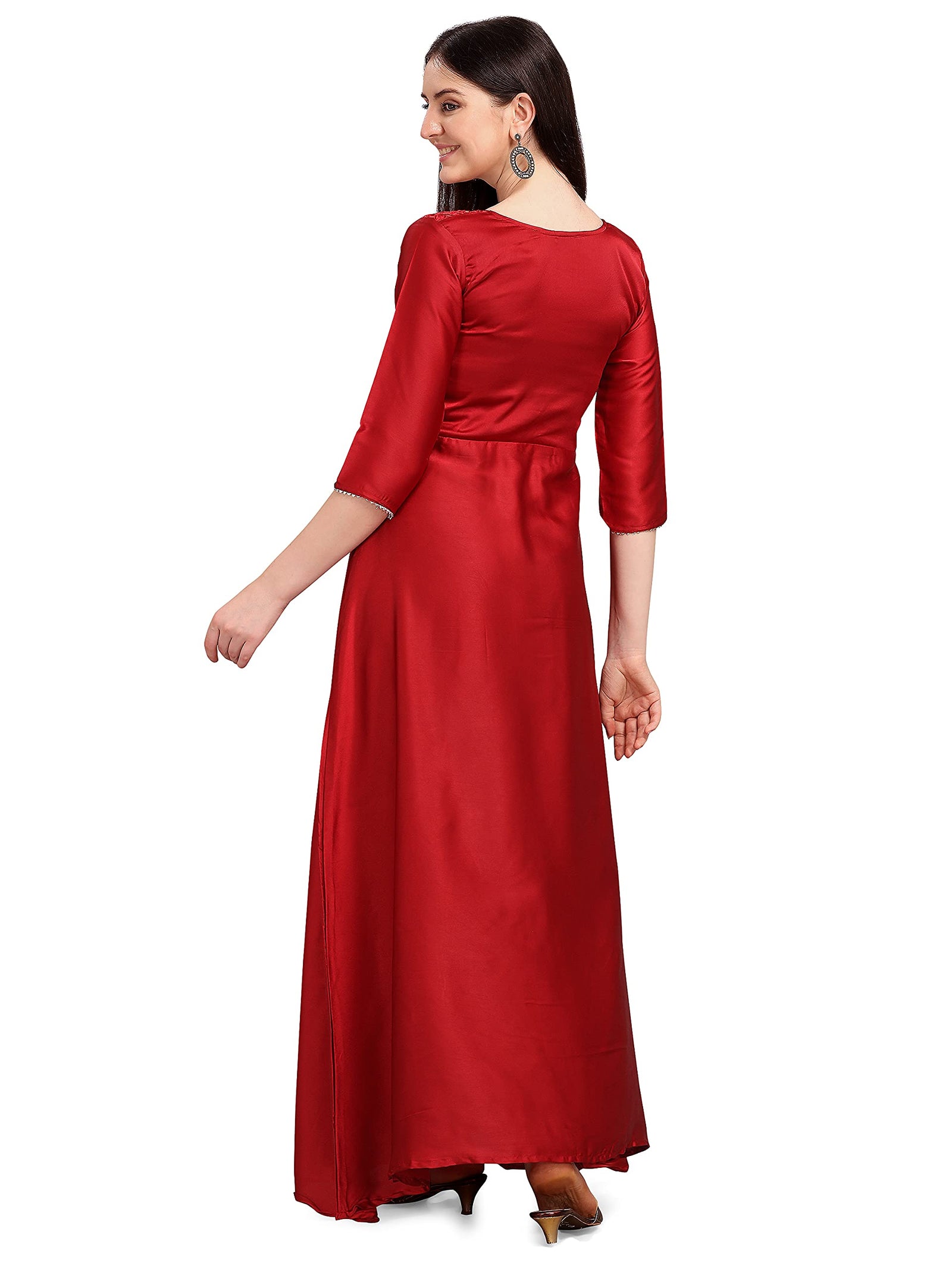 Womanista Women's Satin Regular Kurta