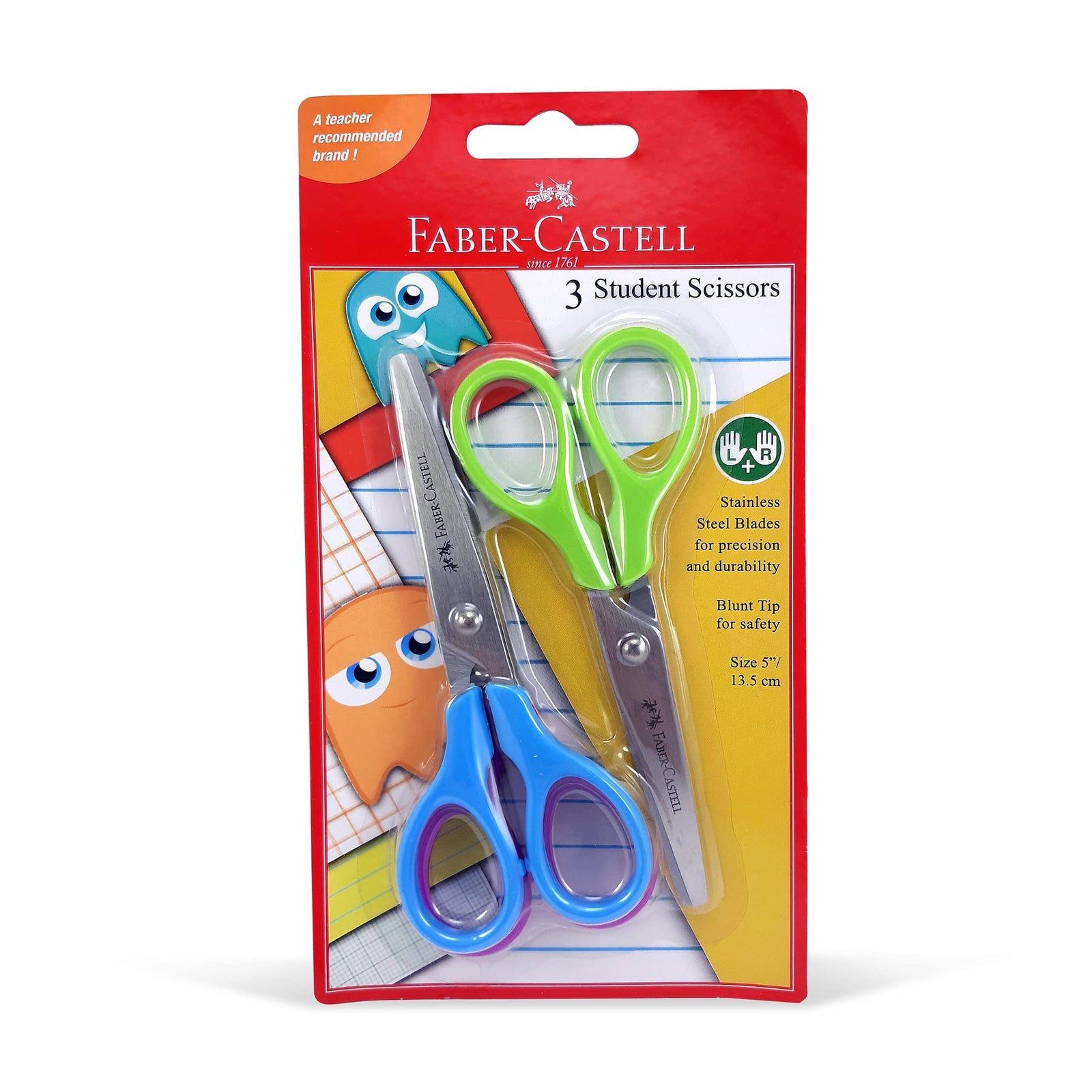 Faber-Castell Student Scissors Of 3Pc 5