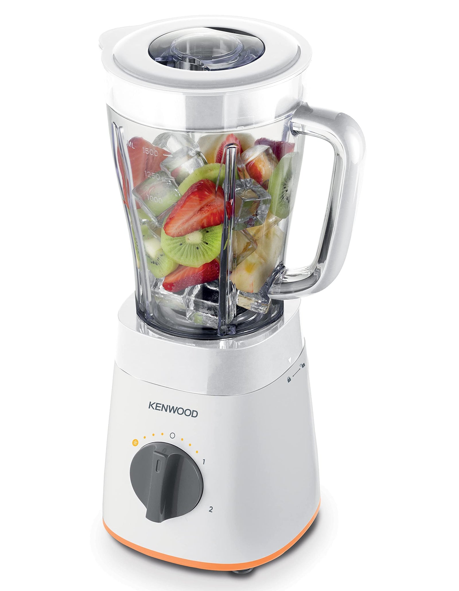 Kenwood Blender Smoothie Maker 500W 1.5L With Grinder Mill, Chopper Mill, Ice Crush Function Blp15.360Wh White