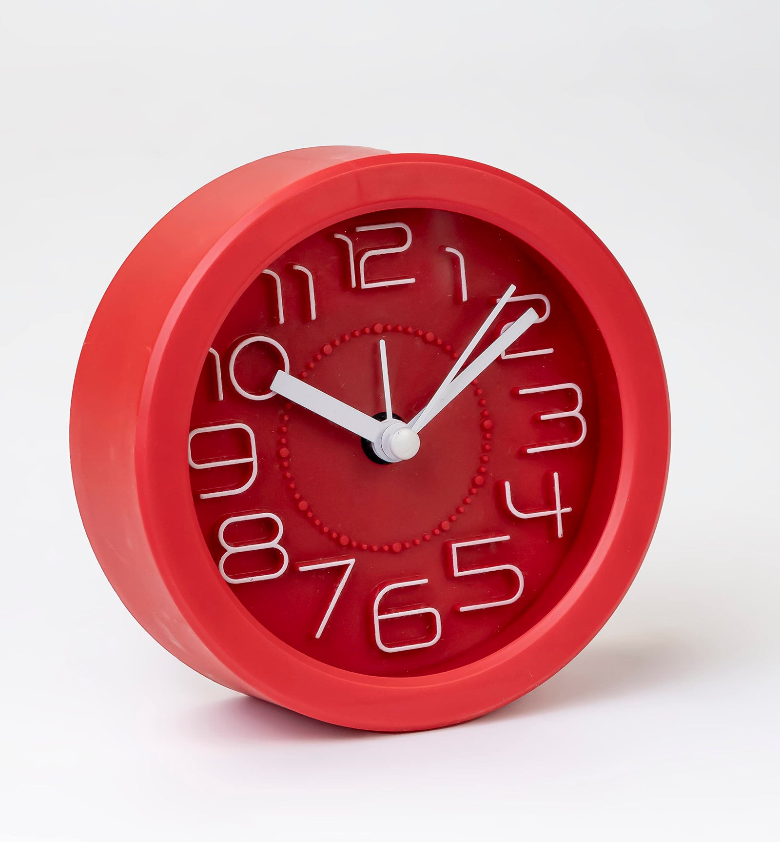 GOGO Home Alarm Round Analog Clock, 10.5 cm - RED