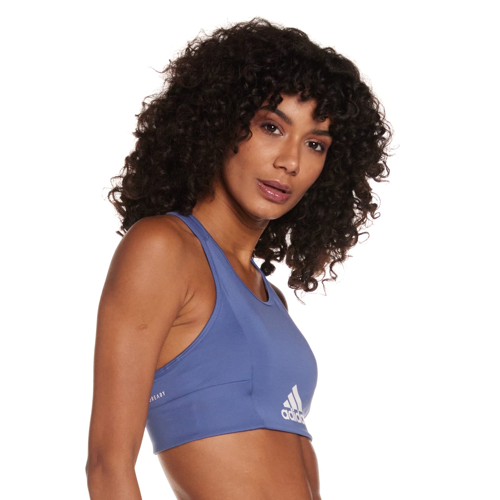 adidas Women's Aeroready Designed 2 Move Logo Padded Sports Workout Bra - Light Support