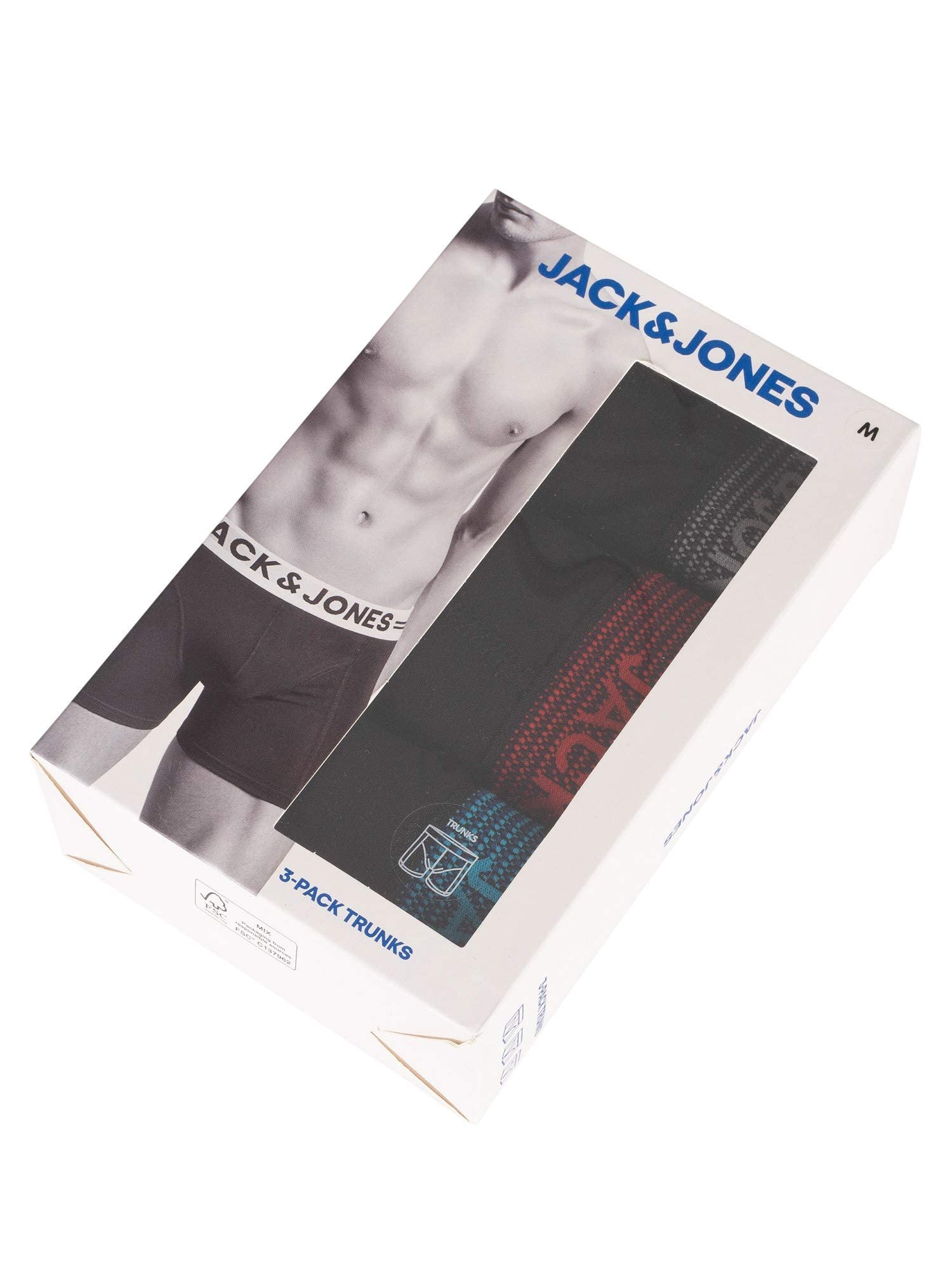 Jack & Jones Men's Jacwaistband Trunks 3 Pack Noos Trunks