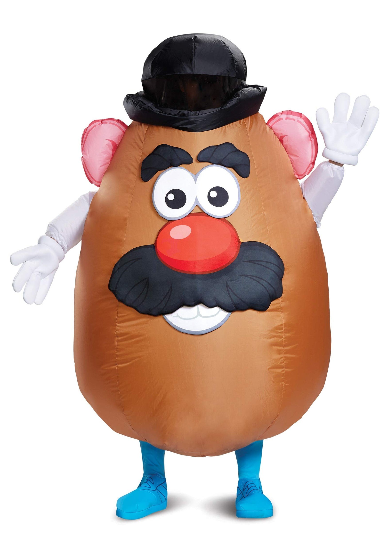 Disguise Men's Mr. Potato Head Inflatable Adult Costume, Brown, One size