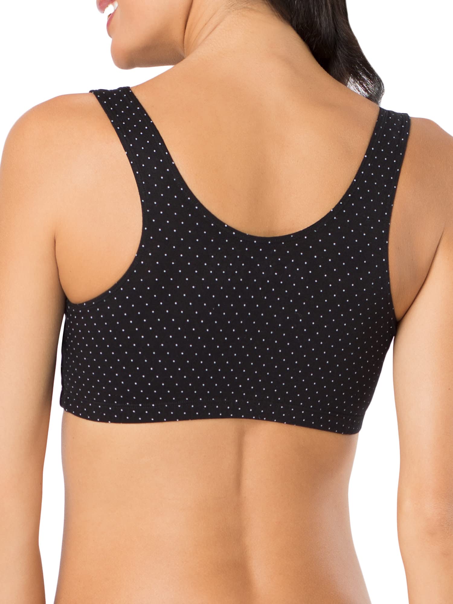 Fruit of the Loom Women's Built Up Tank Style Sports Bra Color: Heather Grey With Black/White/Black Size: 36