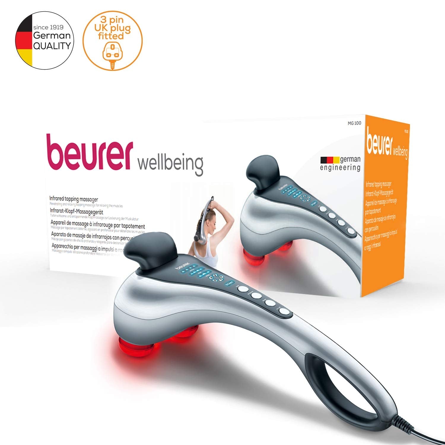 BEUrer Mg 100, Infrared Massager, Silver (Pack Of 1)
