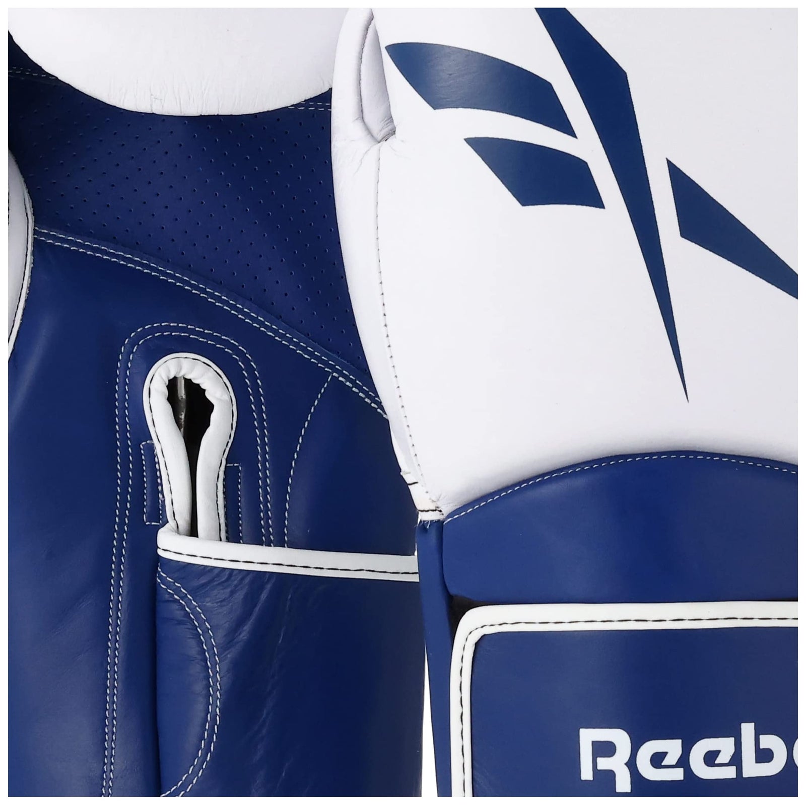 Leather Boxing Gloves - 16Oz Blue  ‎Reebok   