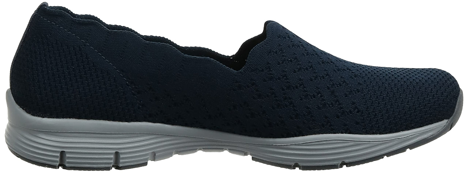 Skechers Women's Seager-STAT-Scalloped Collar Slip-On-Classic Fit Loafer - Navy