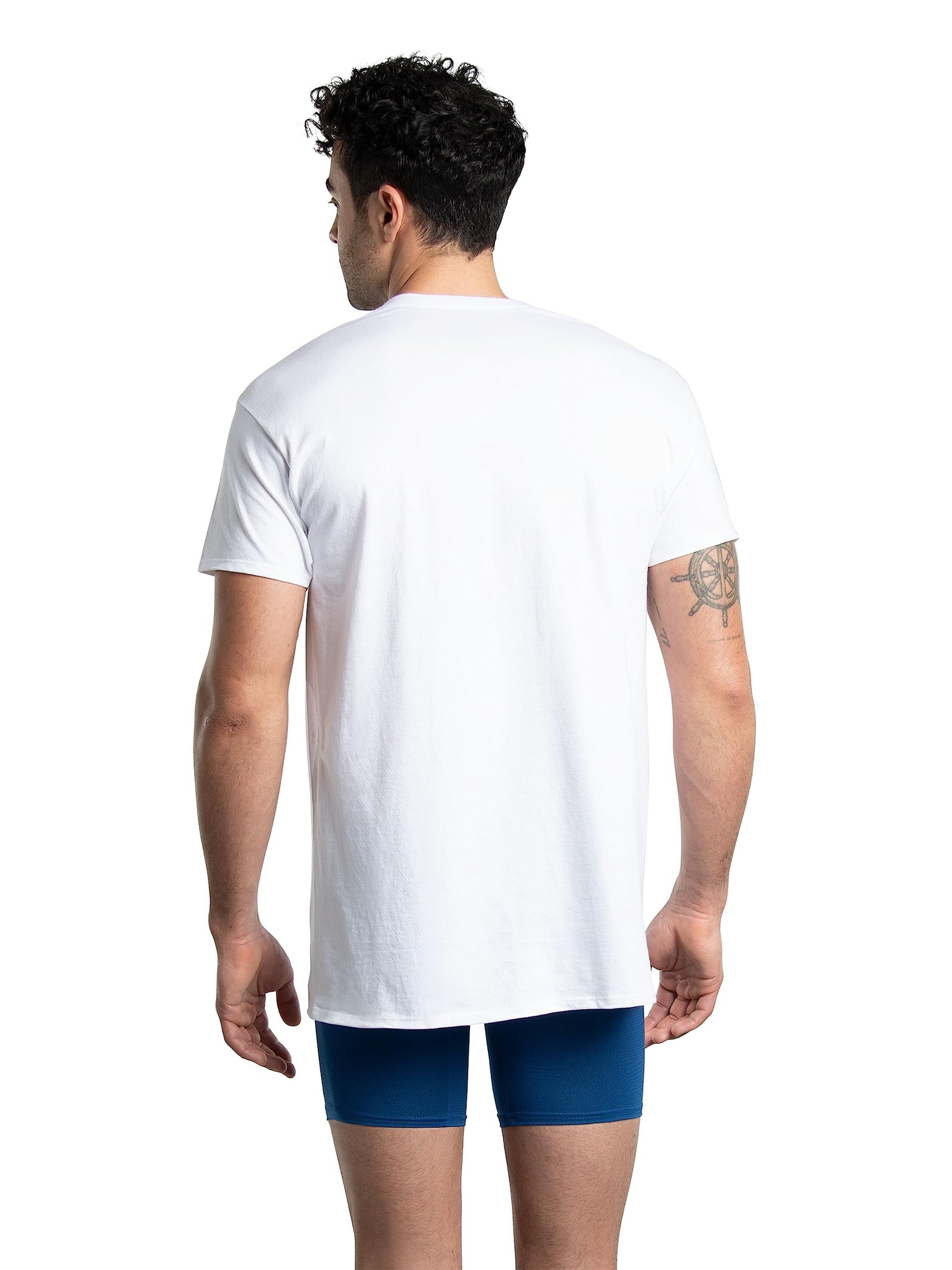 Fruit of the Loom Men's 3Pack(S)-2Pack(L) Breathable Crew T-Shirt, White