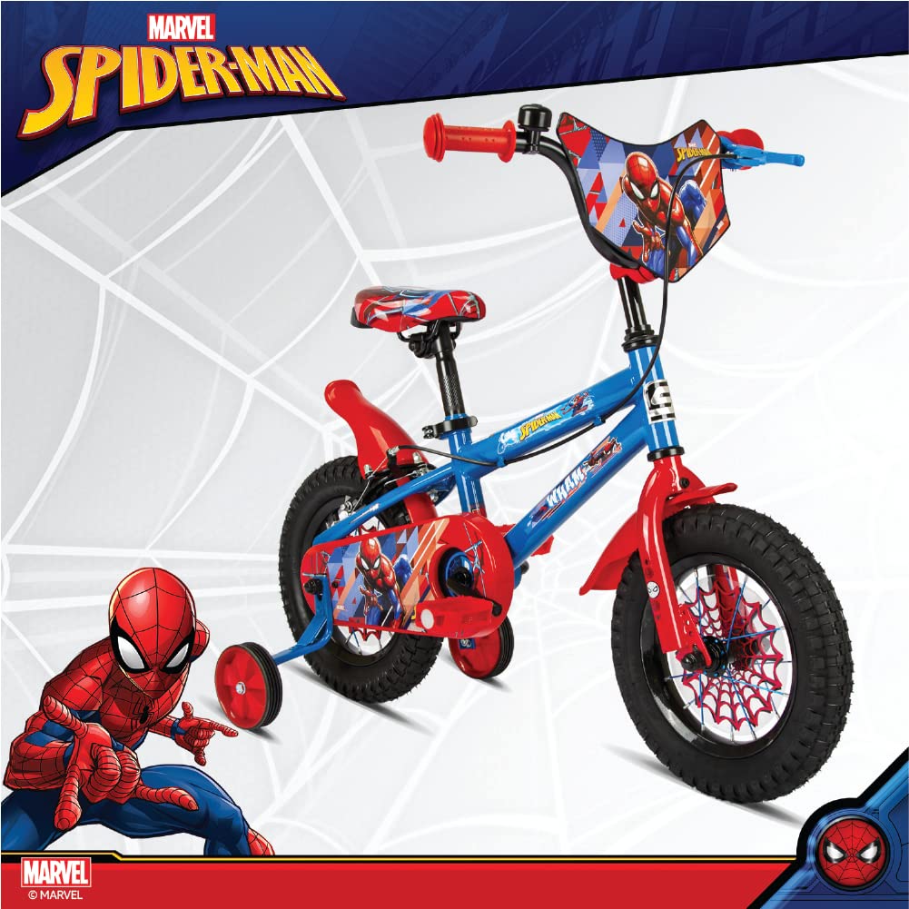 Spartan Bicycle for Kids Ages 3 4 5 6 7 | Spiderman Frozen Cars Princess Barbie Hot Wheels Character kids Bicycles | Little Children Girls bike Boys Bike With Training Wheels | 12 14 Inch Sizes